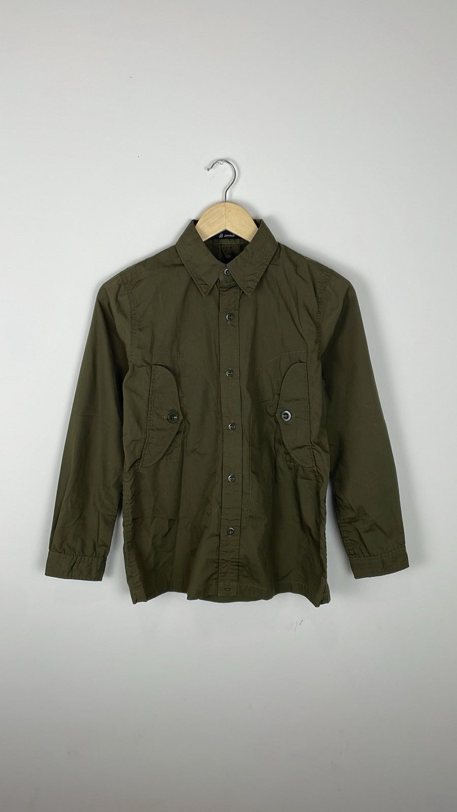Japanese Brand Johnbull Military Pocket Shirt – Olive Size US S / EU 44-46 / 1 - 1 Thumbnail