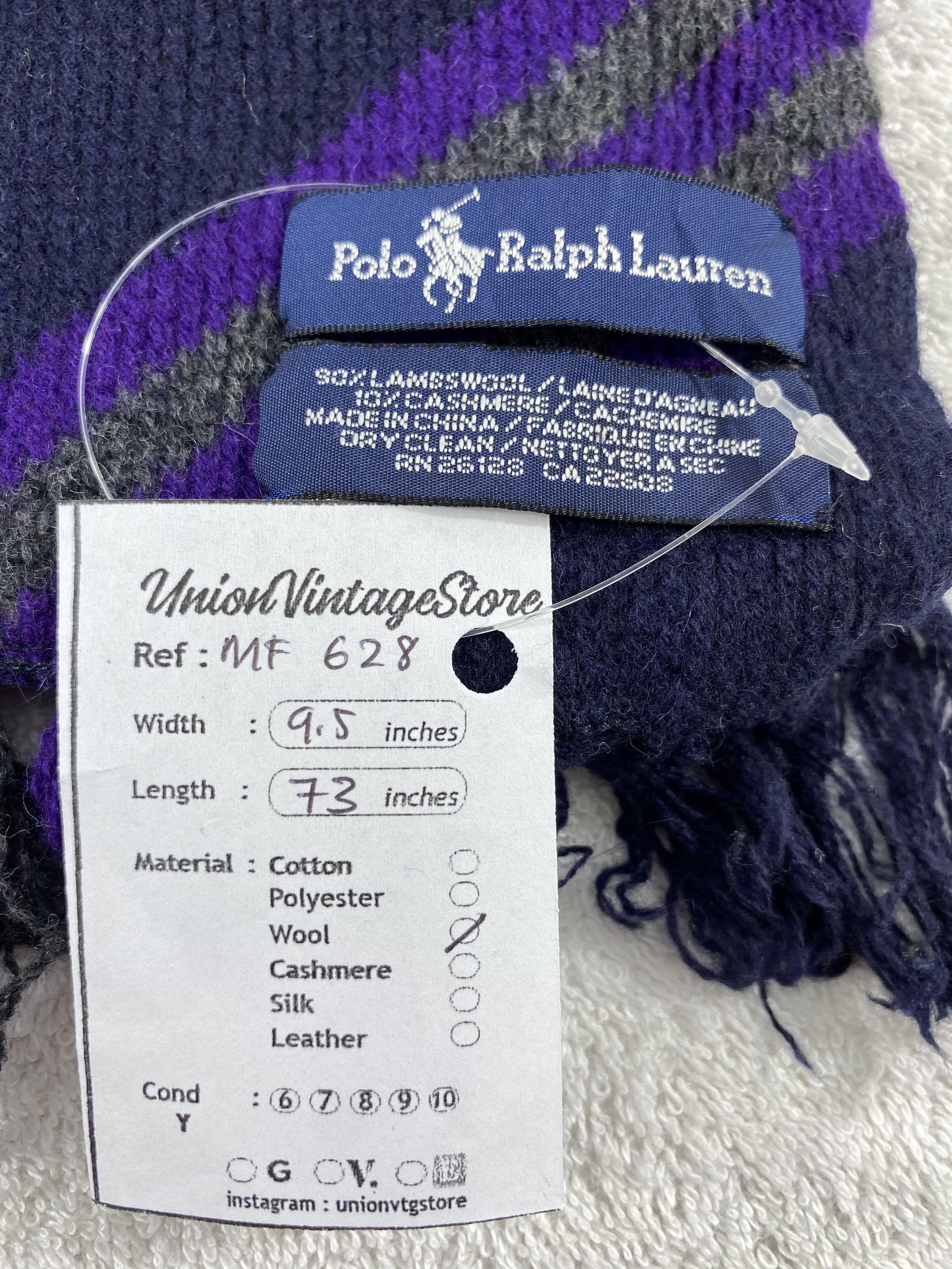 Polo Ralph Lauren Vintage Polo Ralph Lauren Scarf/Muffler/Neckwear MF628 Size ONE SIZE - 6 Thumbnail