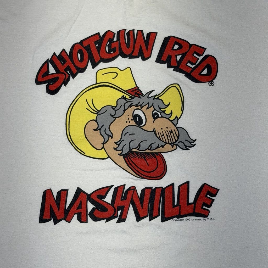 Fruit Of The Loom Shotgun Red Nashville Tee 3X USA Single Stitch Autographed Size US XXL / EU 58 / 5 - 3 Thumbnail