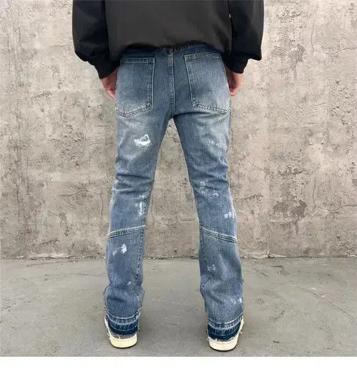 Jean distressed grunge paint flared jeans Size US 30 / EU 46 - 4 Thumbnail