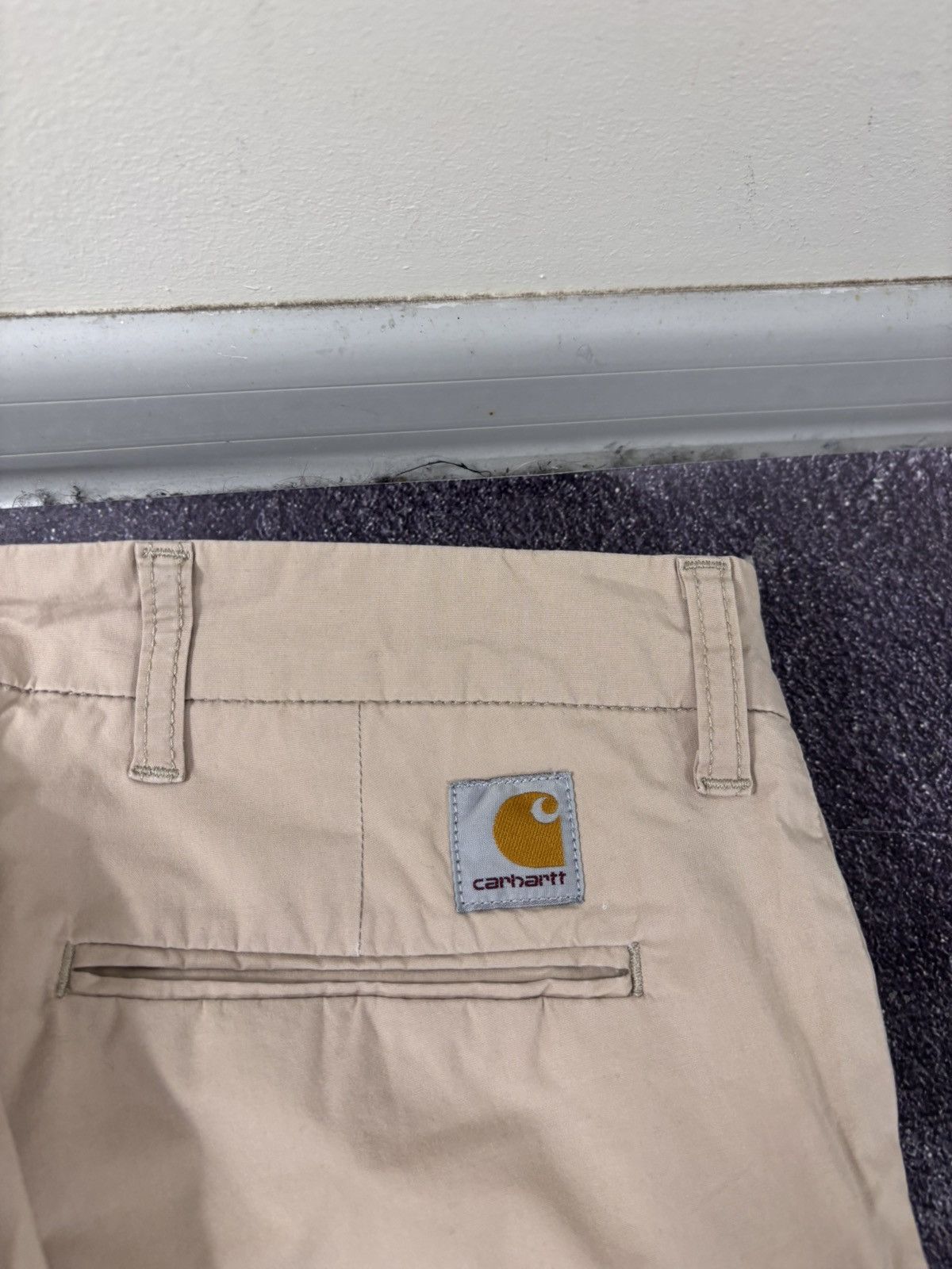 Carhartt Wip Carhartt WIP Men’s Beige Stretch Workwear Chino Sid Pants Size US 31 - 14 Thumbnail