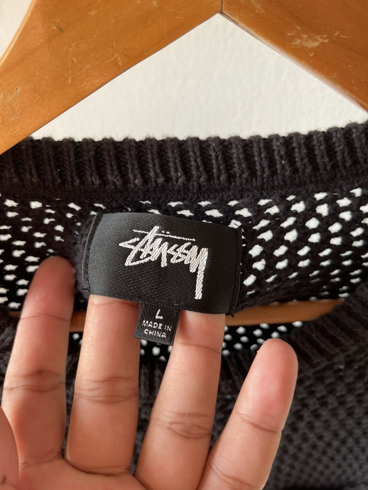 Stussy Stussy Fish Net Knit Tee A2 Size US L / EU 52-54 / 3 - 8 Thumbnail