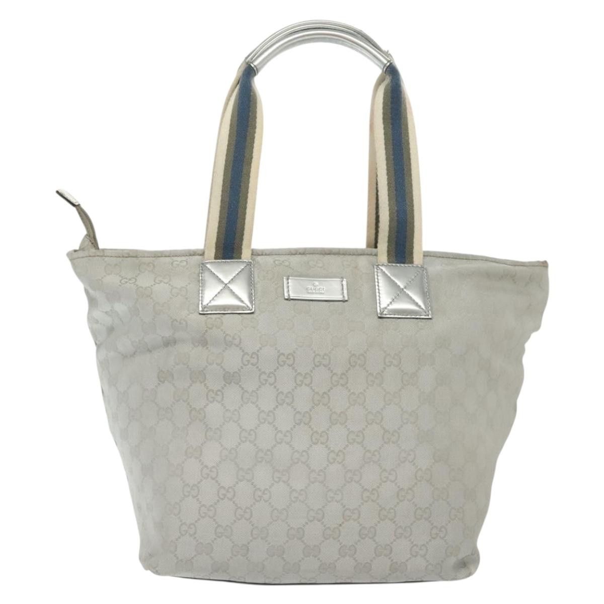 Gucci GUCCI GG Canvas Tote Bag Silver Size ONE SIZE - 2 Thumbnail