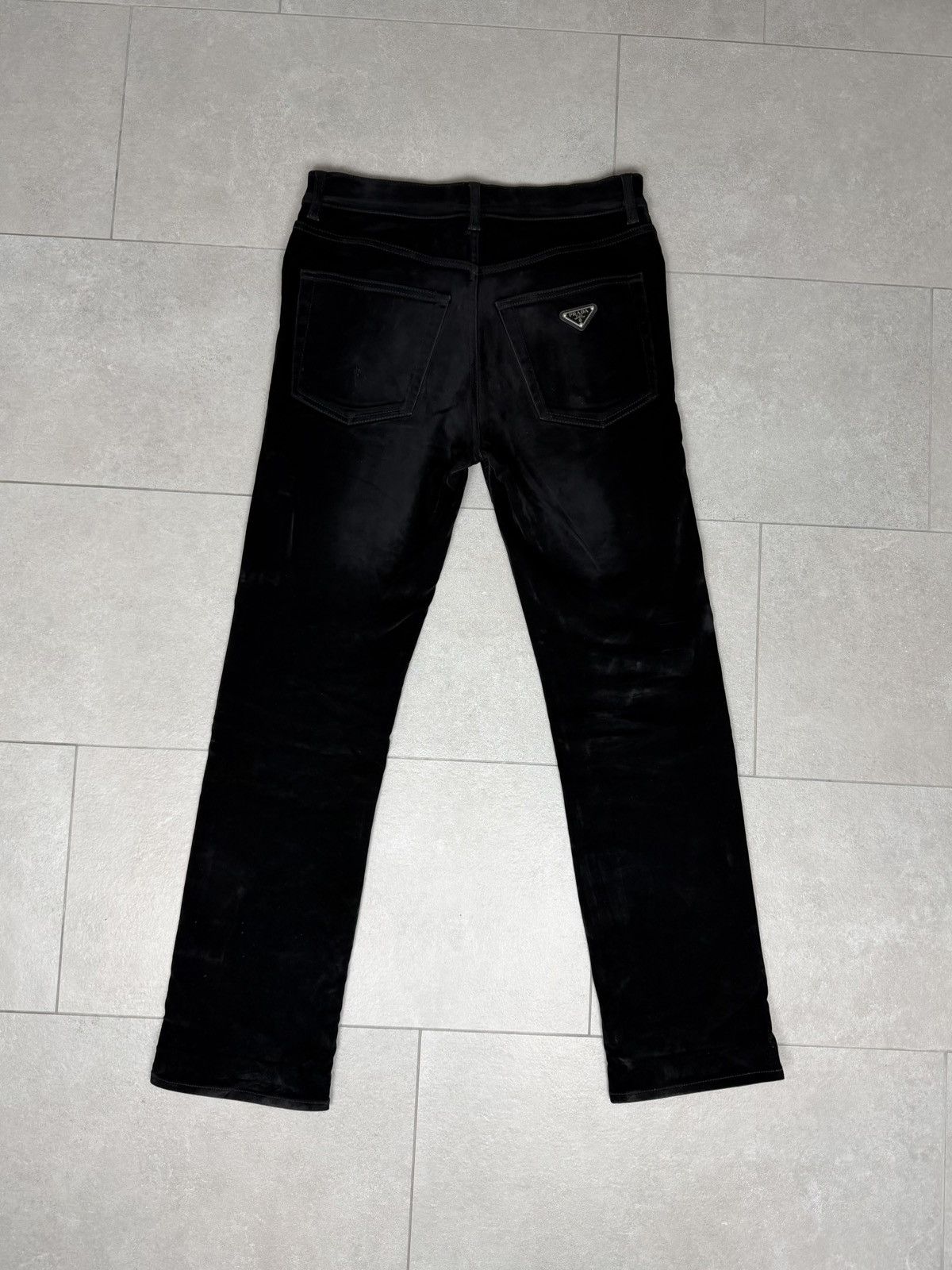 Prada Prada Five Pockets Triangle Velvet Pants Size US 31 - 1 Thumbnail