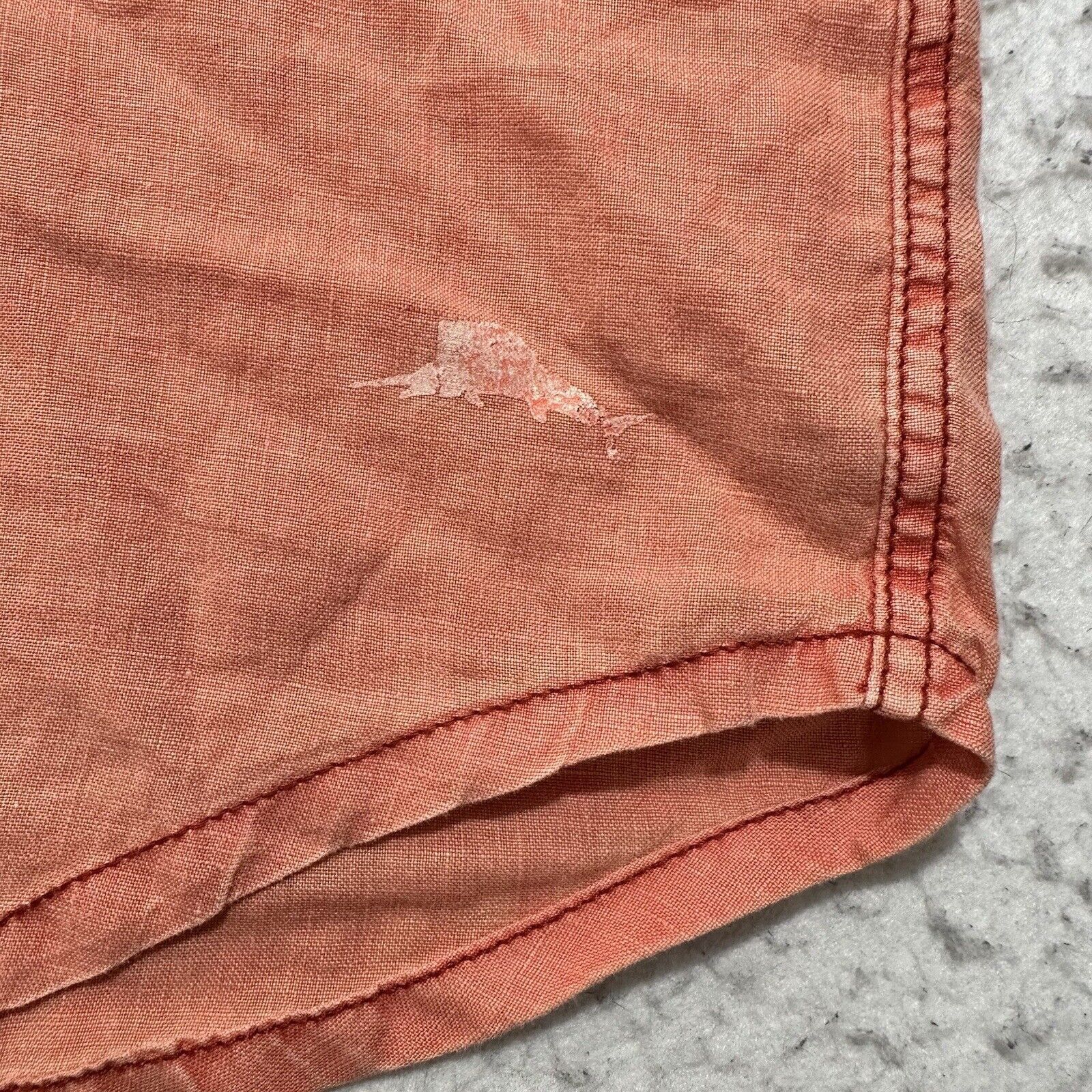 Tommy Bahama Tommy Bahama Large Linen Salmon Orange Button Down Shirt Size US L / EU 52-54 / 3 - 7 Thumbnail