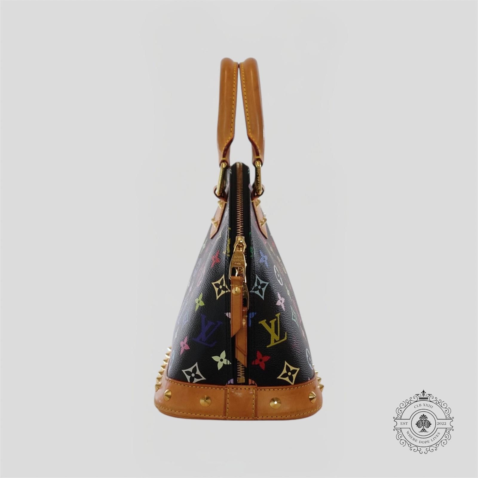 Louis Vuitton Louis Vuitton x Takashi Murakami Alma PM Handbag in Black Size ONE SIZE - 2 Thumbnail