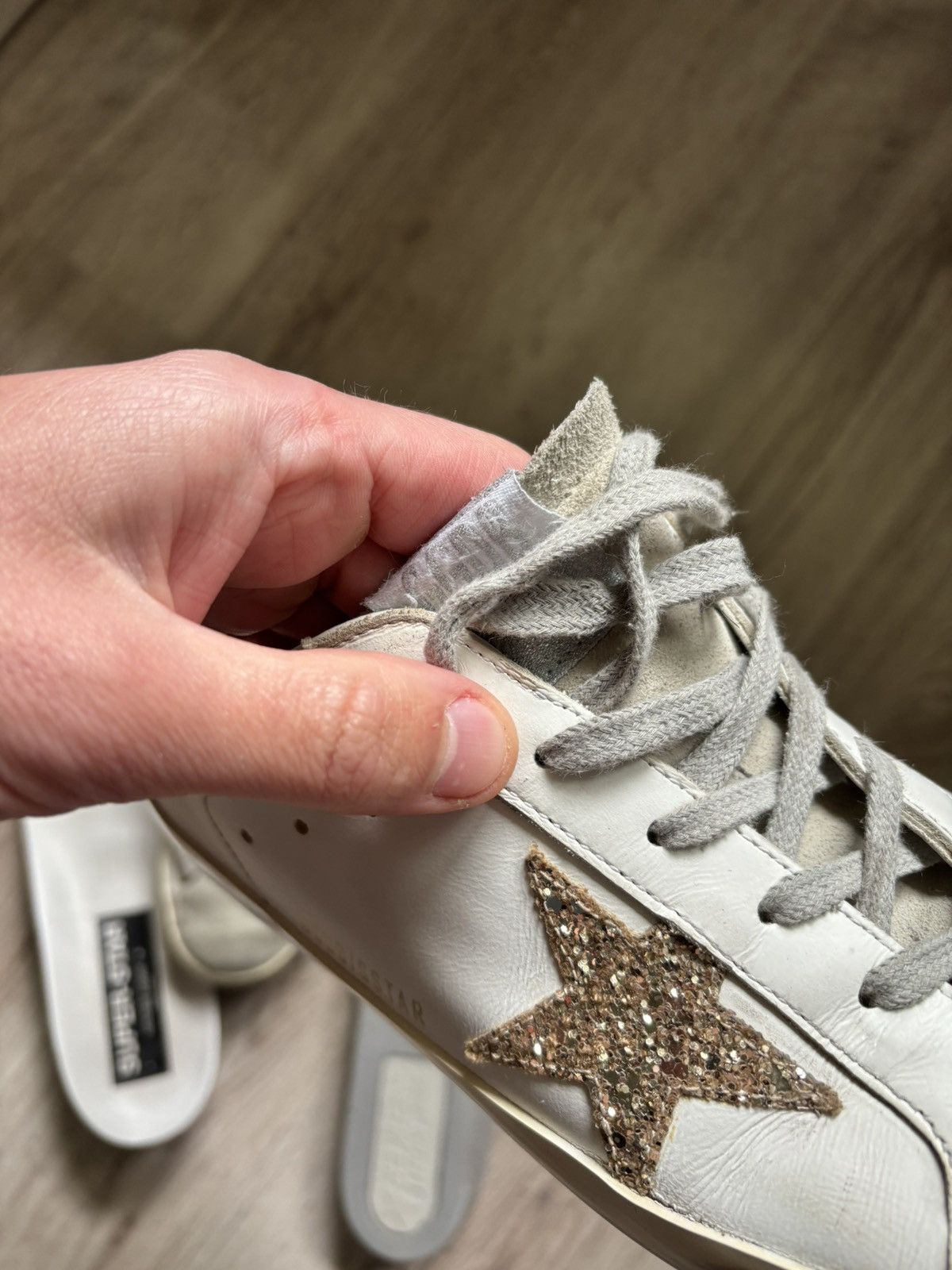 Golden Goose Golden Goose Super-star with Glitter Star EU41 US10 UK8 Size US 10 / IT 40 - 24 Thumbnail