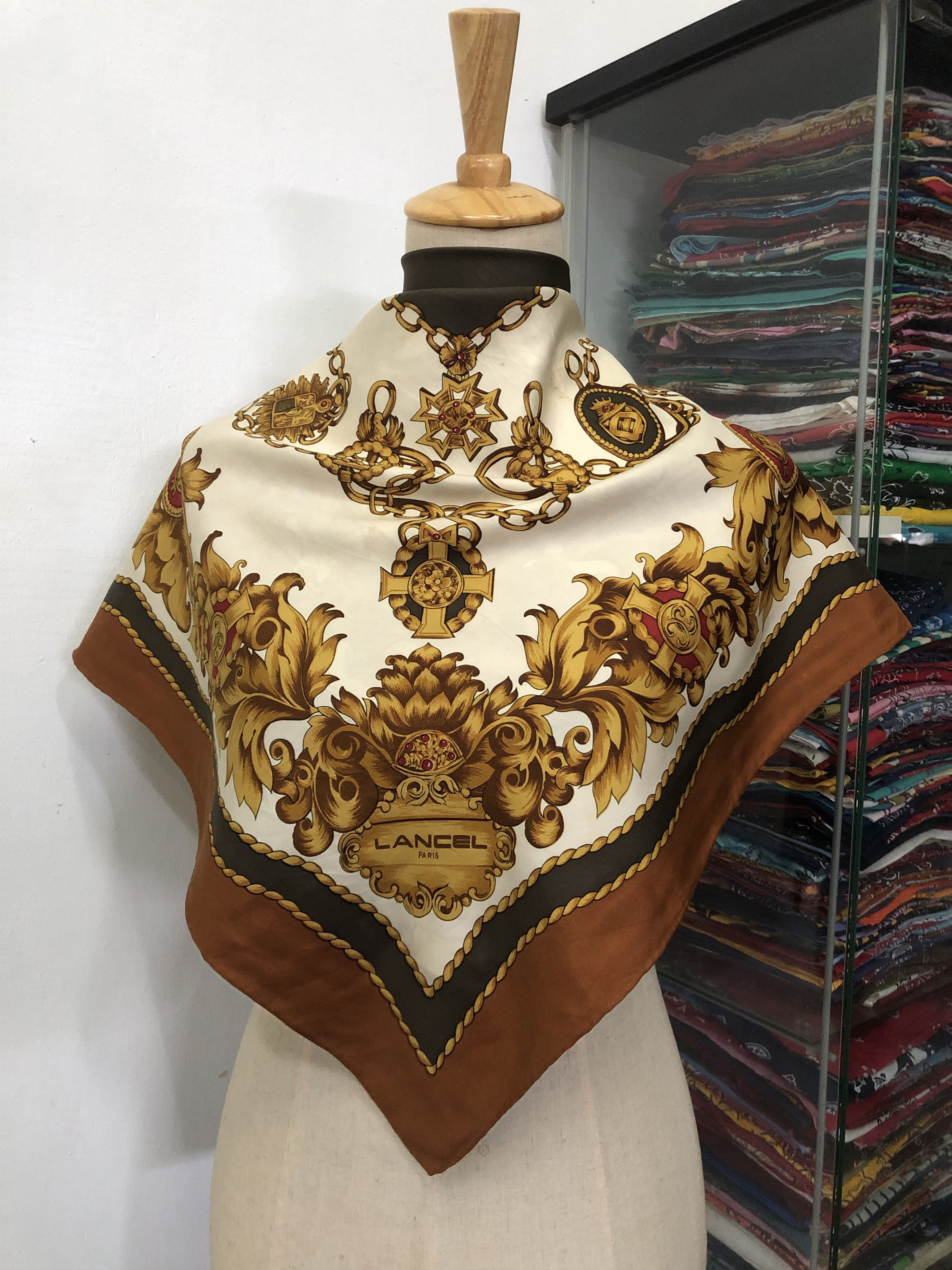 Lancel × Vintage Vintage Lancel Silk Scarf Size ONE SIZE - 1 Thumbnail