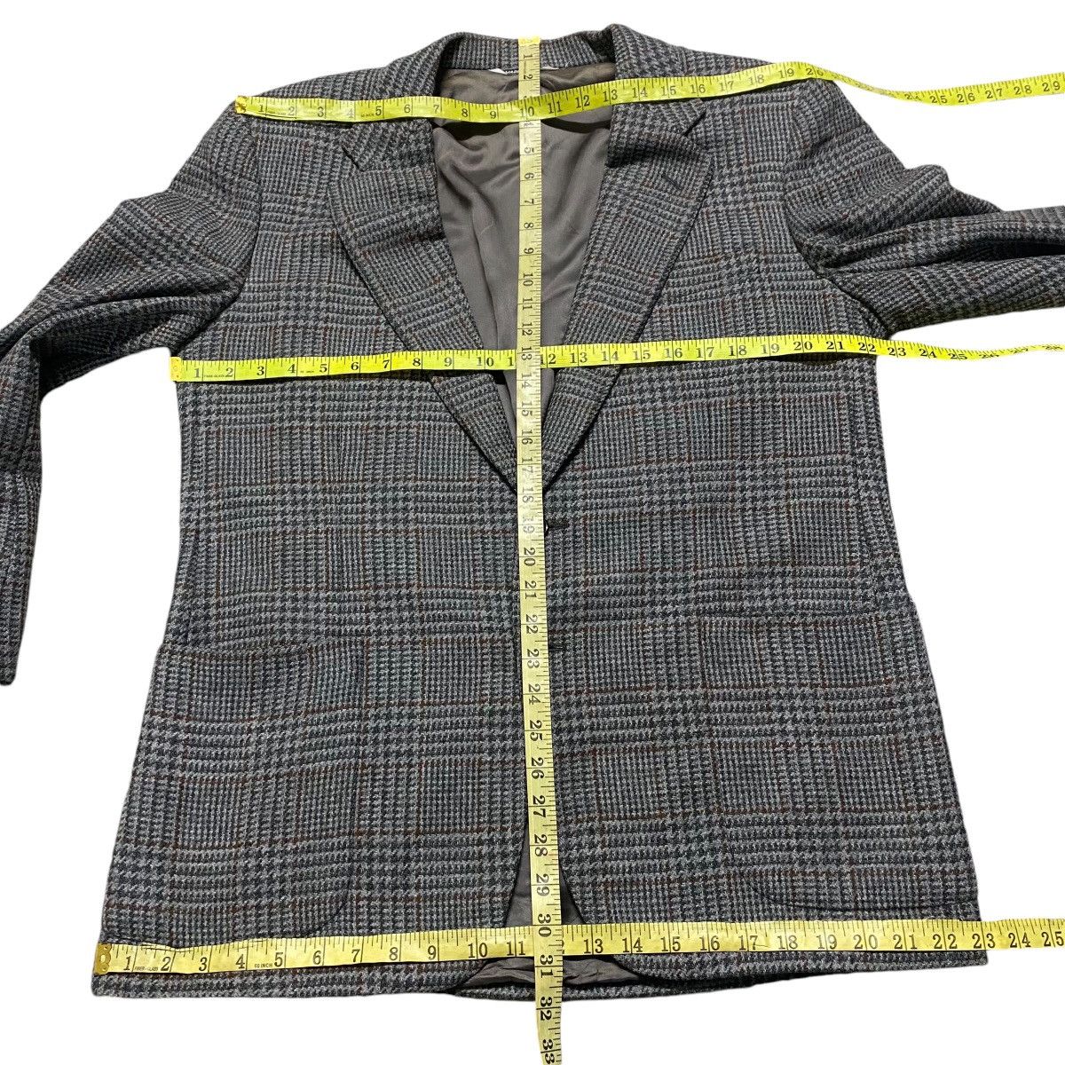 Celine Vintage Celine Houndstooth Checked Wool Blazer Jacket Size US L / EU 52-54 / 3 - 13 Thumbnail