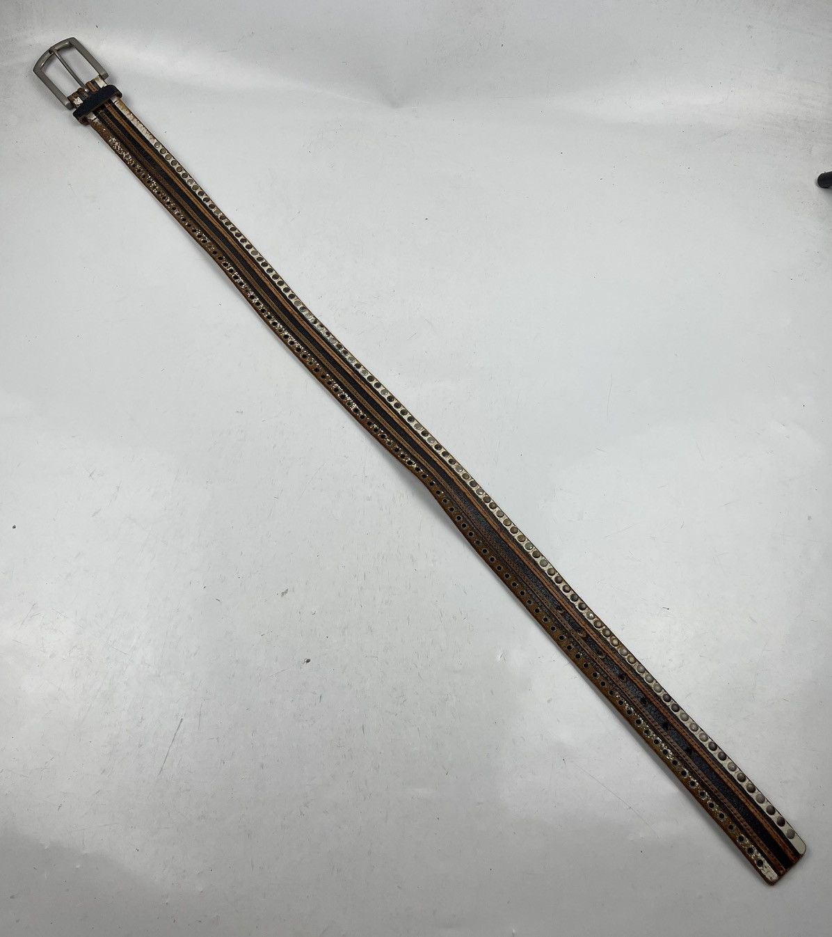 Seditionaries distressed studded leather belt tc43 Size 36 - 6 Thumbnail