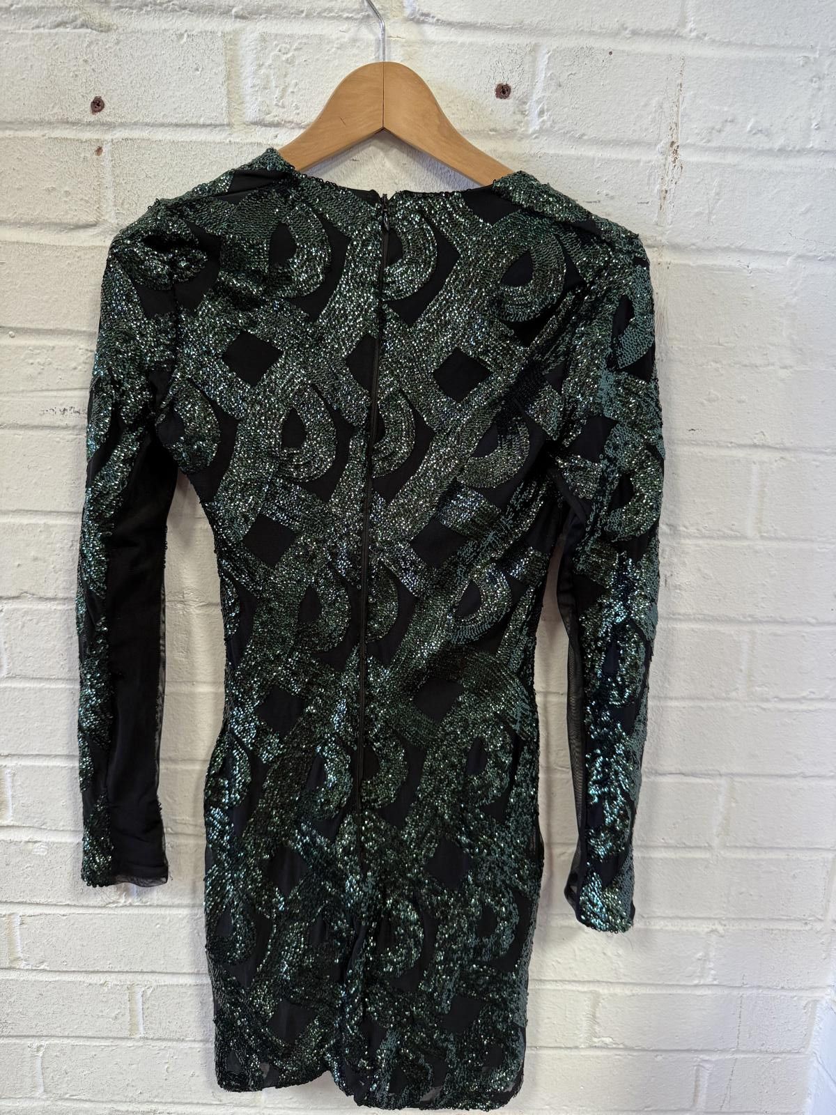 Topshop Topshop Sequin Emerald Green Dress Size S / US 4 / IT 40 - 3 Thumbnail