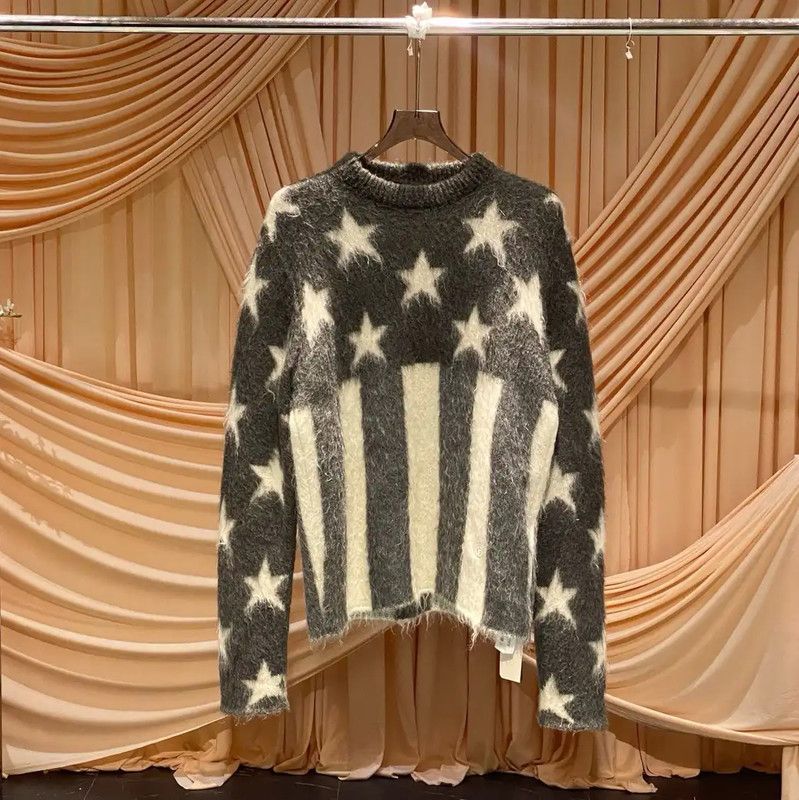 Louis Vuitton Louis Vuitton Colorblock Mohair Knit Sweater in Gray 0089 Size S / US 4 / IT 40 - 1 Thumbnail
