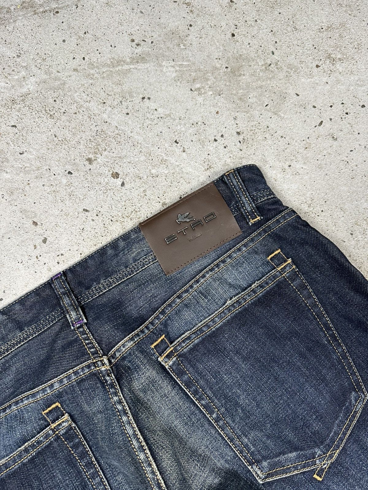 Etro Etro Italia 34 Milano Navy Denim Pants Jeans Flag Size US 34 / EU 50 - 16 Thumbnail
