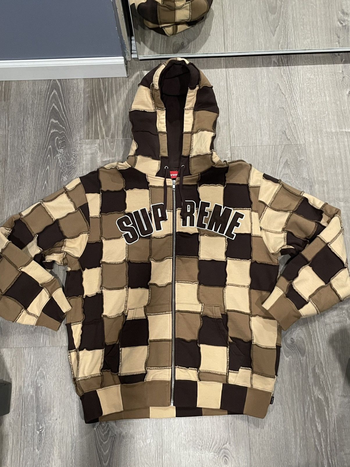 Reverse Patchwork Supreme Zip Up | Grailed