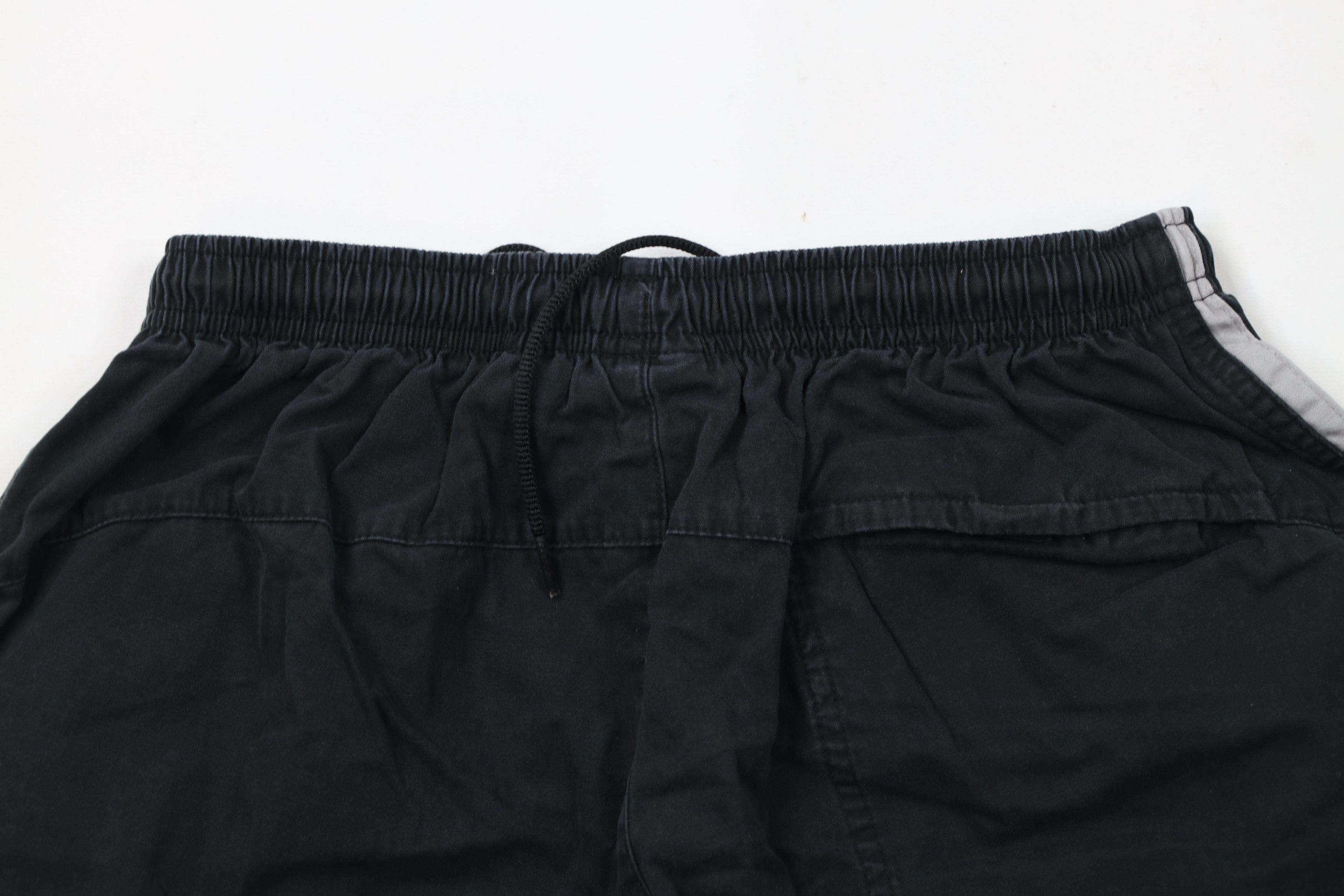 Nike × Vintage Vintage 90s Y2K Nike Scott Mini Swoosh Shorts Black Cotton Size US 32 / EU 48 - 10 Thumbnail