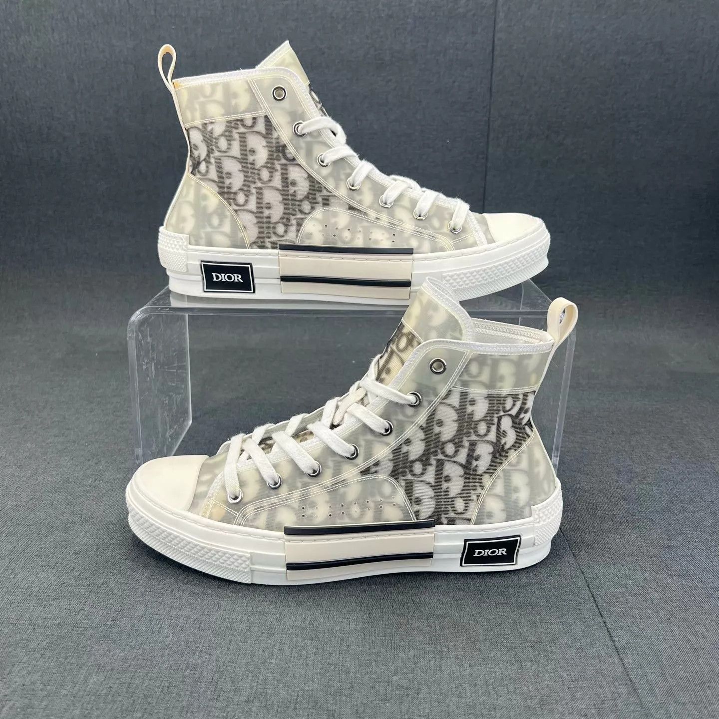 Dior Dior B23 Black White All-Over Print Sneakers 40 New Boxed Size US 7 / EU 40 - 5 Thumbnail