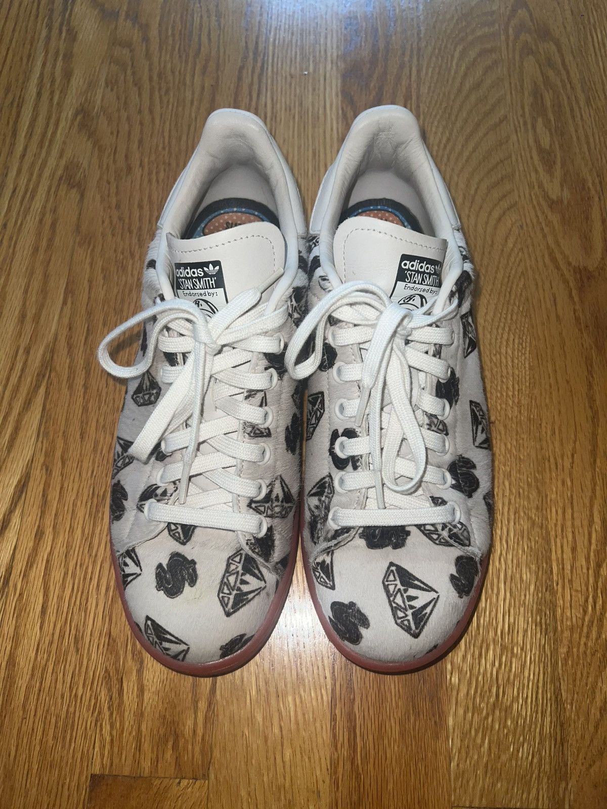 Adidas × Pharrell Adidas Stan Smith BBC Pharrell White Pony Hair (2015) Size US 7 / EU 40 - 5 Thumbnail