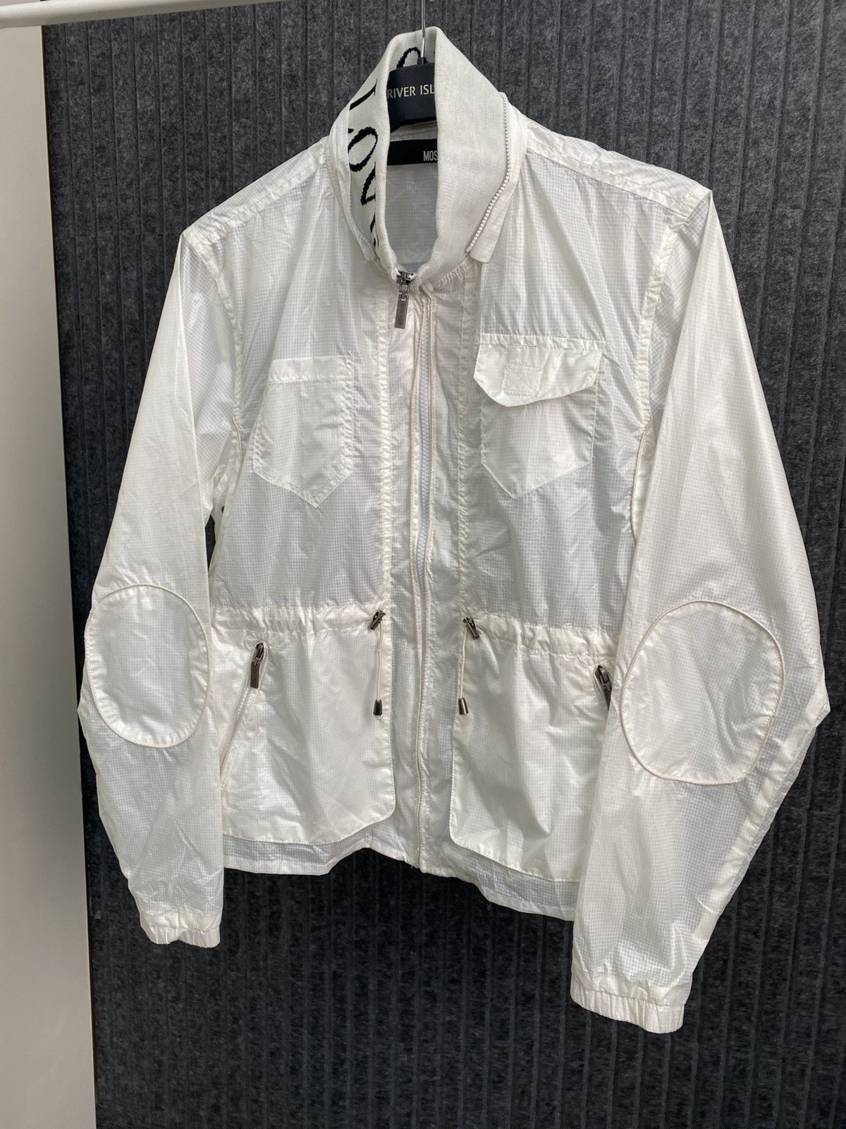 Love Moschino Love Moschino Women’s White Lightweight Jacket Zip Up Size M / US 6-8 / IT 42-44 - 3 Thumbnail