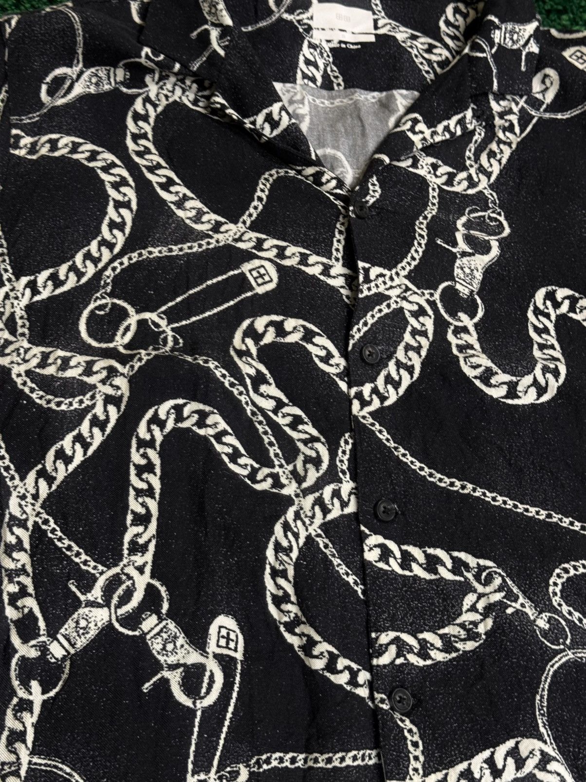 Ksubi Ksubi Chains Rayon Camp Collar Shirt Black Sz. Small Size US S / EU 44-46 / 1 - 3 Thumbnail