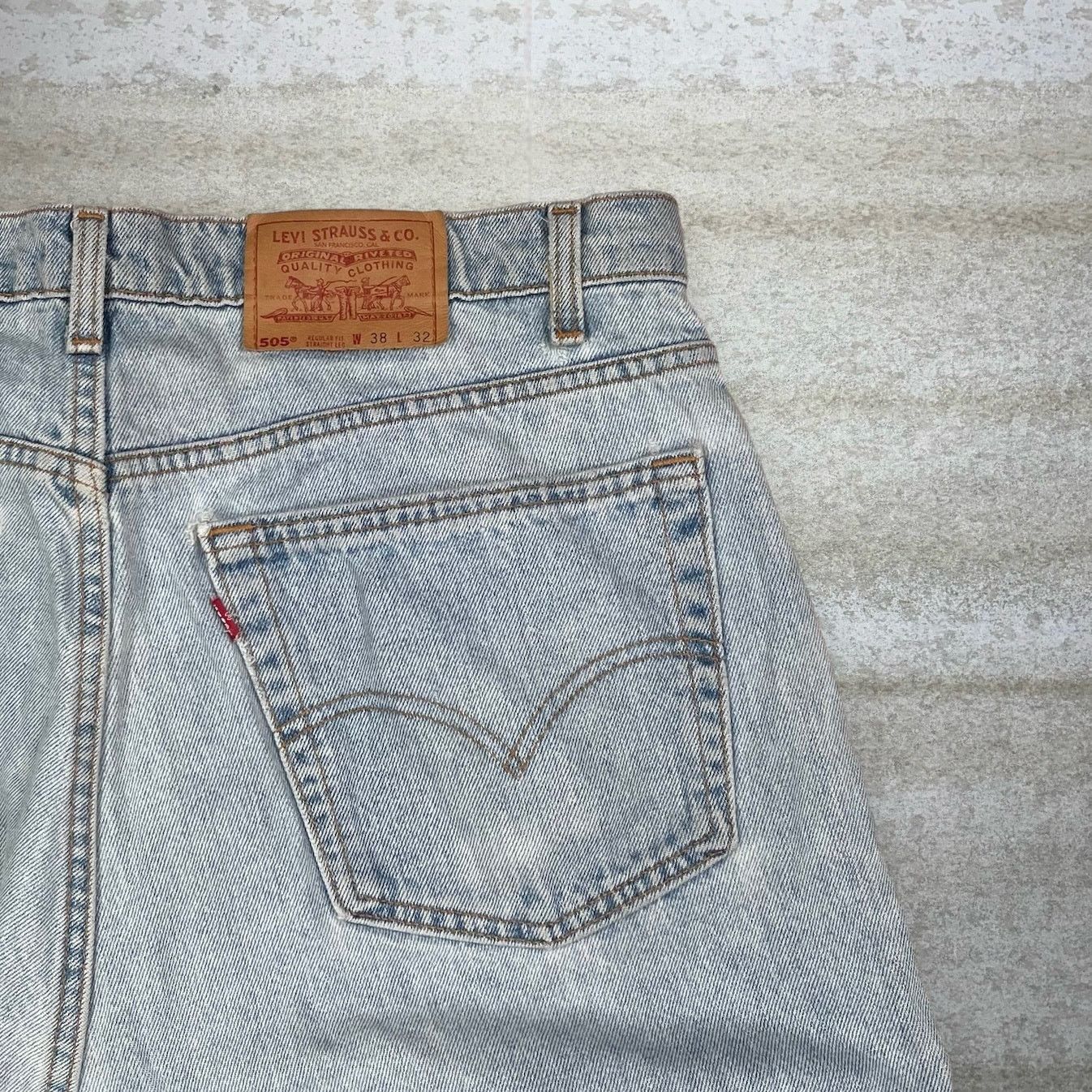 Levi's Vintage 90s Levis Jeans 505 38x32 Straight Fit Light Wash Size US 38 / EU 54 - 3 Thumbnail