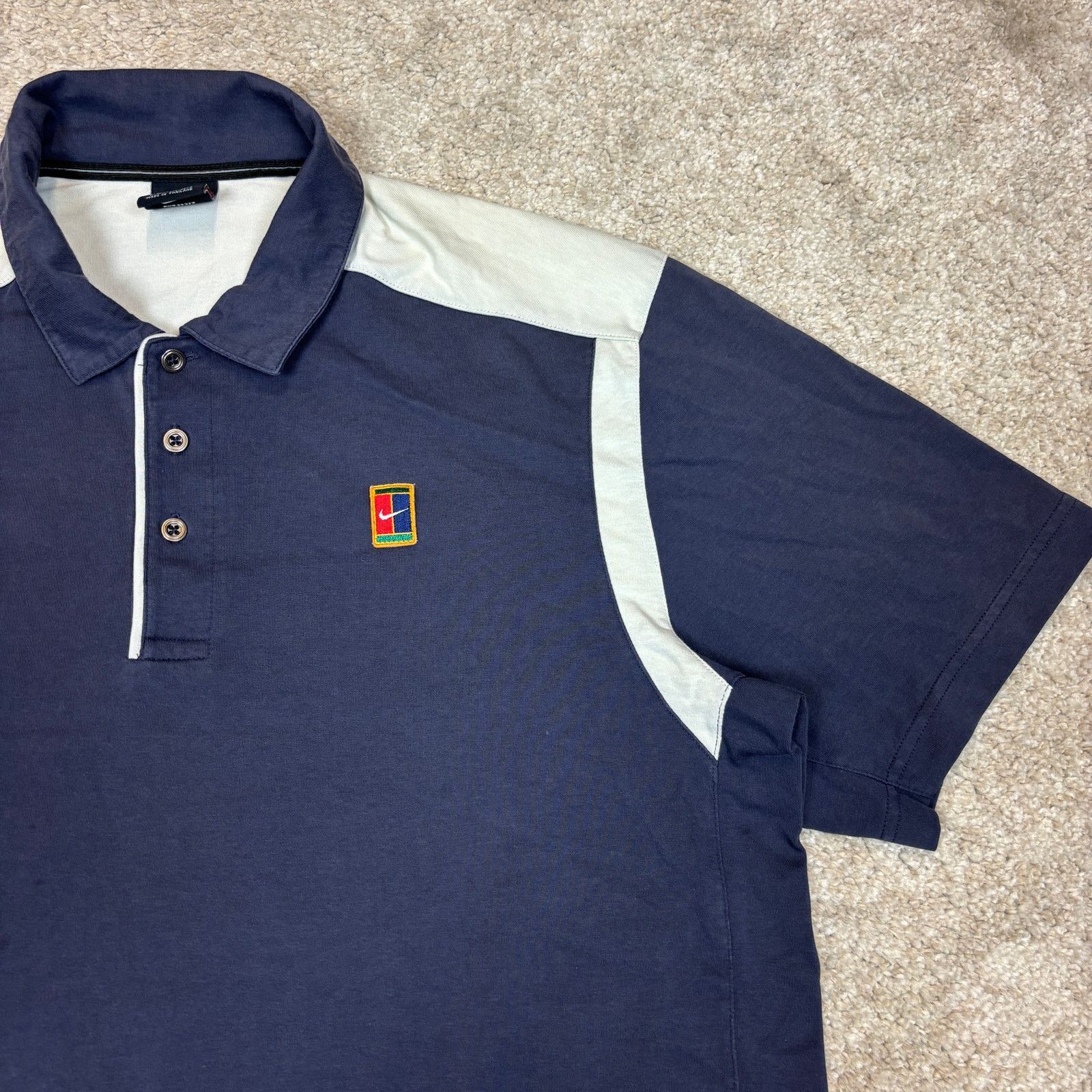 Nike VTG 90s Nike Tennis Court Classic Patch Polo Shirt Medium Size US M / EU 48-50 / 2 - 2 Thumbnail