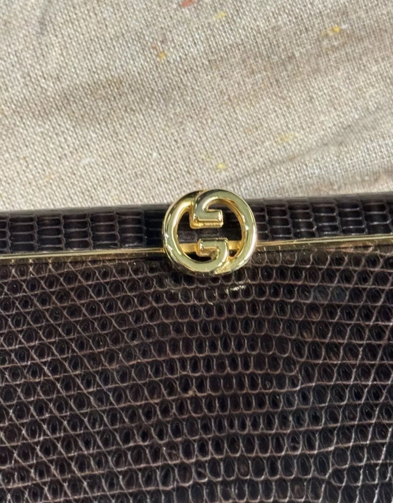 Gucci Gucci Rare Dark Brown Lizard Clutch Wallet Size ONE SIZE - 9 Thumbnail