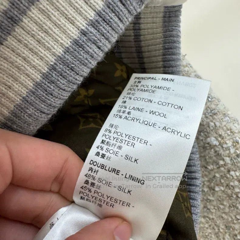 Louis Vuitton Louis Vuitton Grey and blue tweed jacket Size XXS / US 00 / IT 34 - 5 Thumbnail