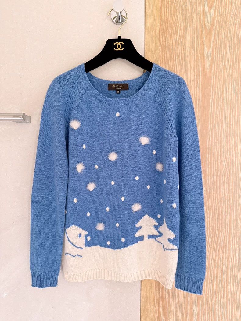 Loro Piana LORO PIANA Watered down sheep's wool sweater Size M / US 6-8 / IT 42-44 - 1 Thumbnail