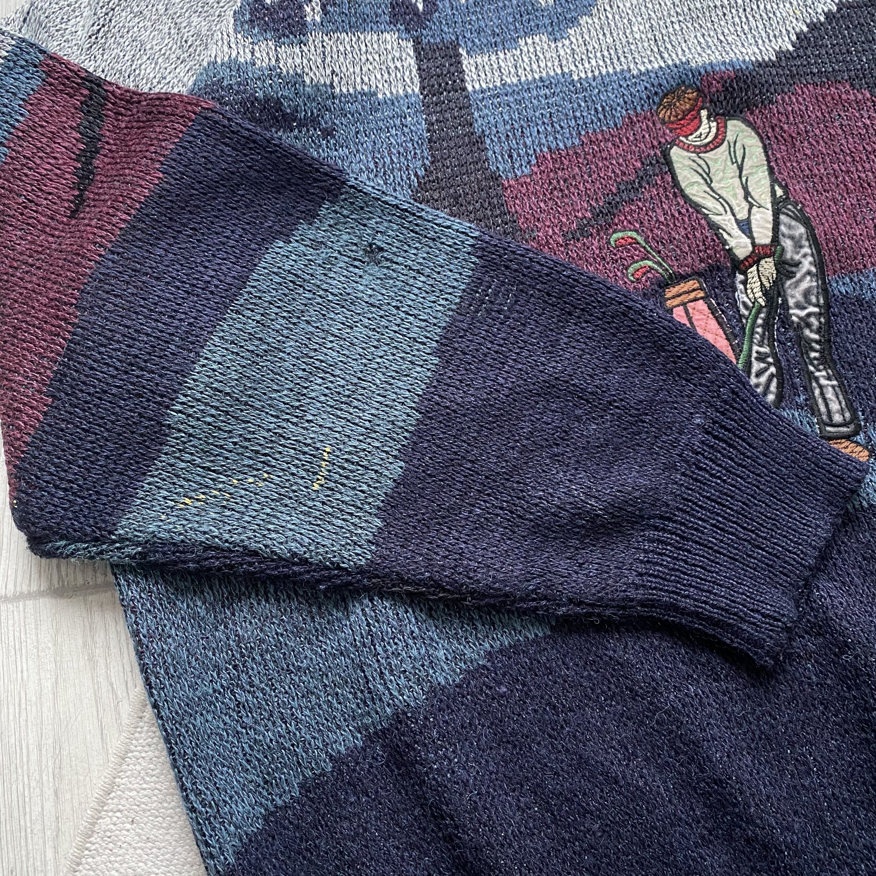 Polo Ralph Lauren Vintage 90s Golf Golfer Knit cozy sweater distressed Size US M / EU 48-50 / 2 - 6 Thumbnail