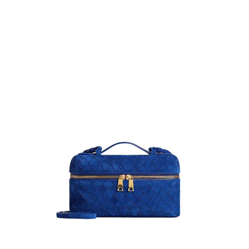 Bottega Veneta BOTTEGA VENETA Bang Bang $3200 Blue Royal Suede Vanity Case Size ONE SIZE - 1 Thumbnail