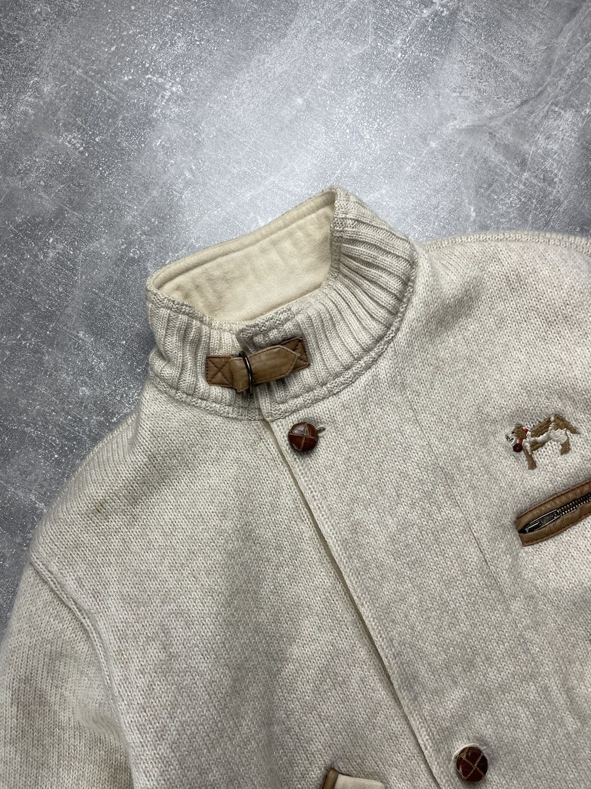 Iceberg ICEBERG × JC de Castelbajac Vintage 90s Wool Bomber Jacket Size US L / EU 52-54 / 3 - 4 Thumbnail