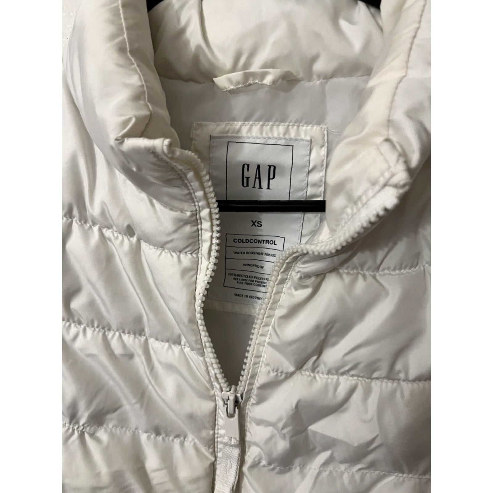 Gap GAP Cold Control Mens Puffer Vest XS White Full Zip Vest Size US XS / EU 42 / 0 - 2 Thumbnail