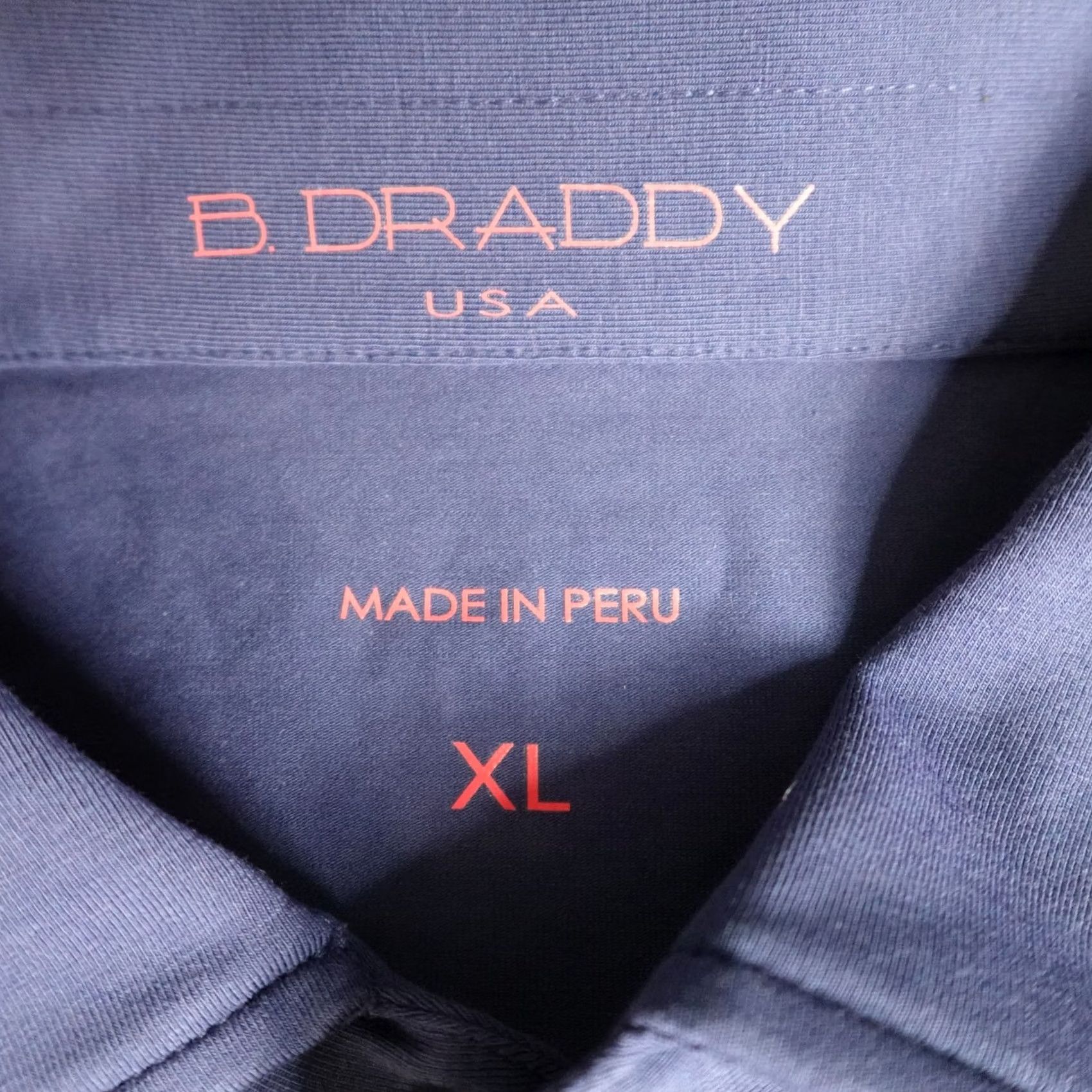 Vintage B. Draddy Polo Shirt XL Blue Solid Embroidered 19th Hole Pima NEW Shirt Men XL Blue Embroidered Polo Size US XL / EU 56 / 4 - 3 Thumbnail