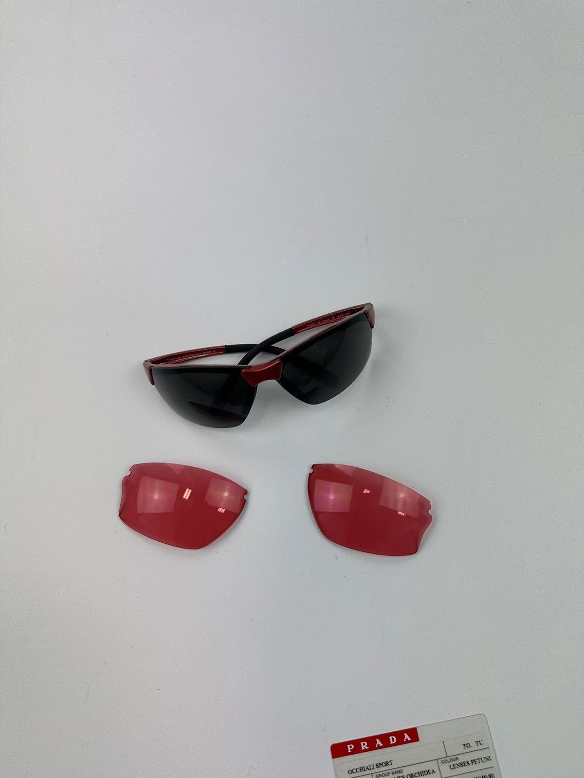 Prada Prada Sport 00’s Red & Black Sunglasses Size ONE SIZE - 17 Thumbnail