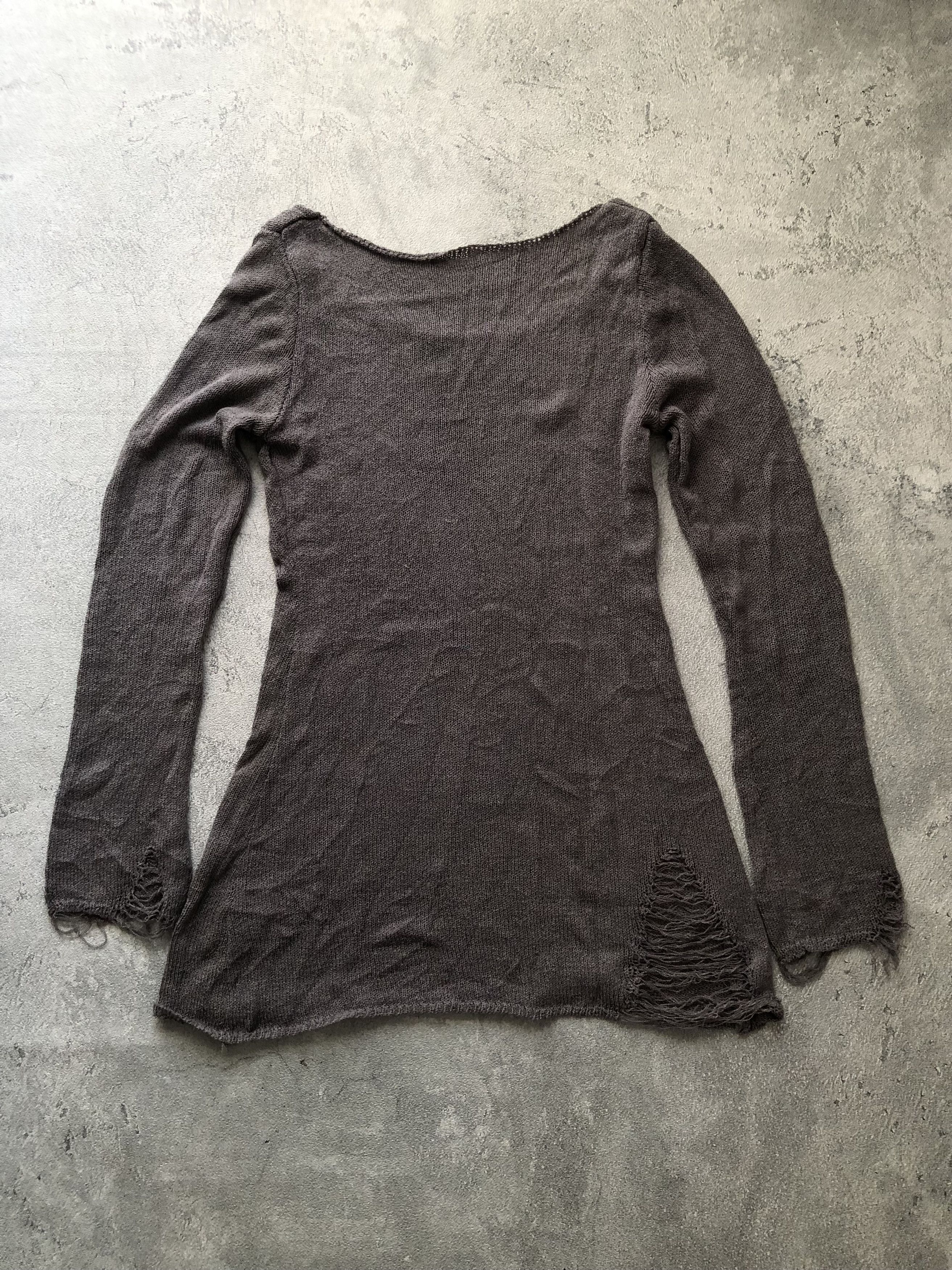If Six Was Nine × Japanese Brand × Le Grande Bleu (L.G.B.) RARE Distressed Blank Dress Longsleeve Trashed Style Size S / US 4 / IT 40 - 8 Thumbnail