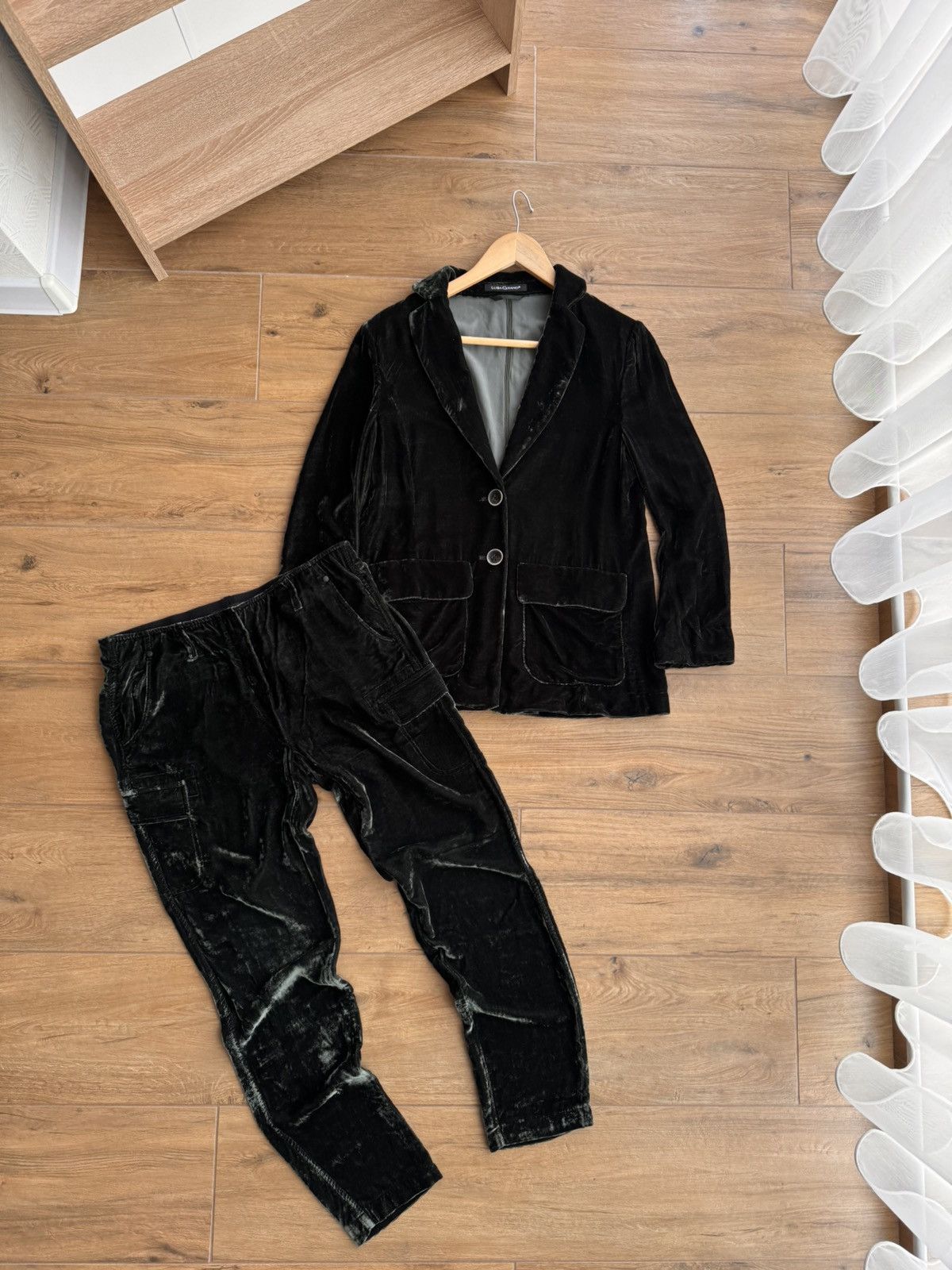 Luisa Cerano × Vintage Vintage Luisa Cerano Luxury Royal Green Velour Set Suit Size M / US 6-8 / IT 42-44 - 5 Thumbnail