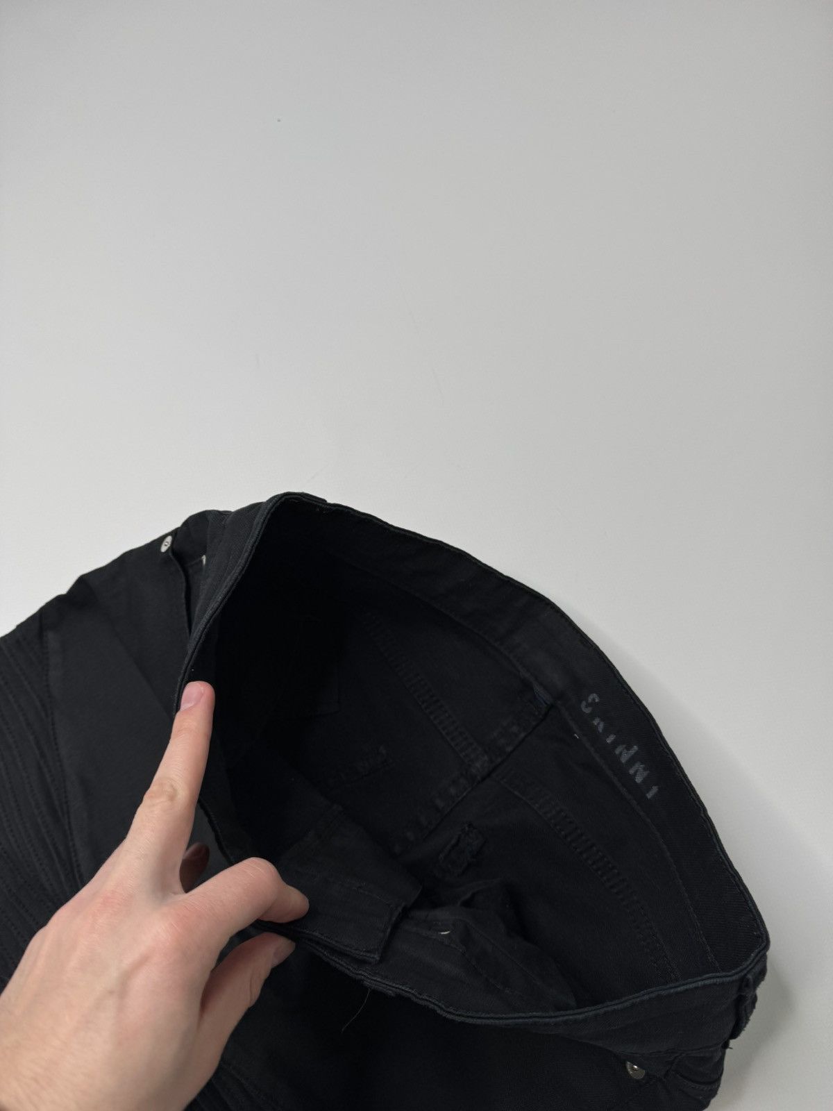 Vintage Black avant garde biker jeans swag y2k archive swag drip 00s Size US 30 / EU 46 - 4 Thumbnail
