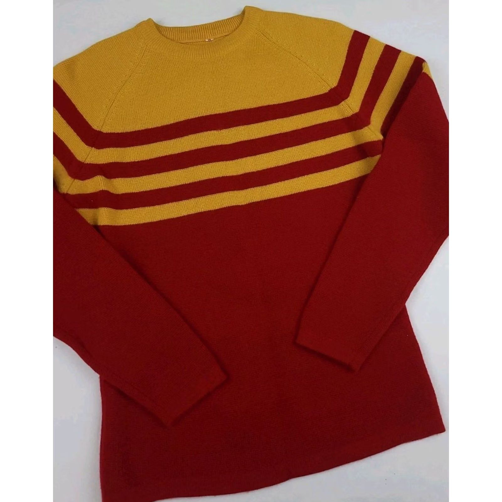 Vintage VINTAGE Ski Sweater Trim Fit Wool Thick Knit Striped USA Winter Sport 70s 80s Size US S / EU 44-46 / 1 - 2 Thumbnail