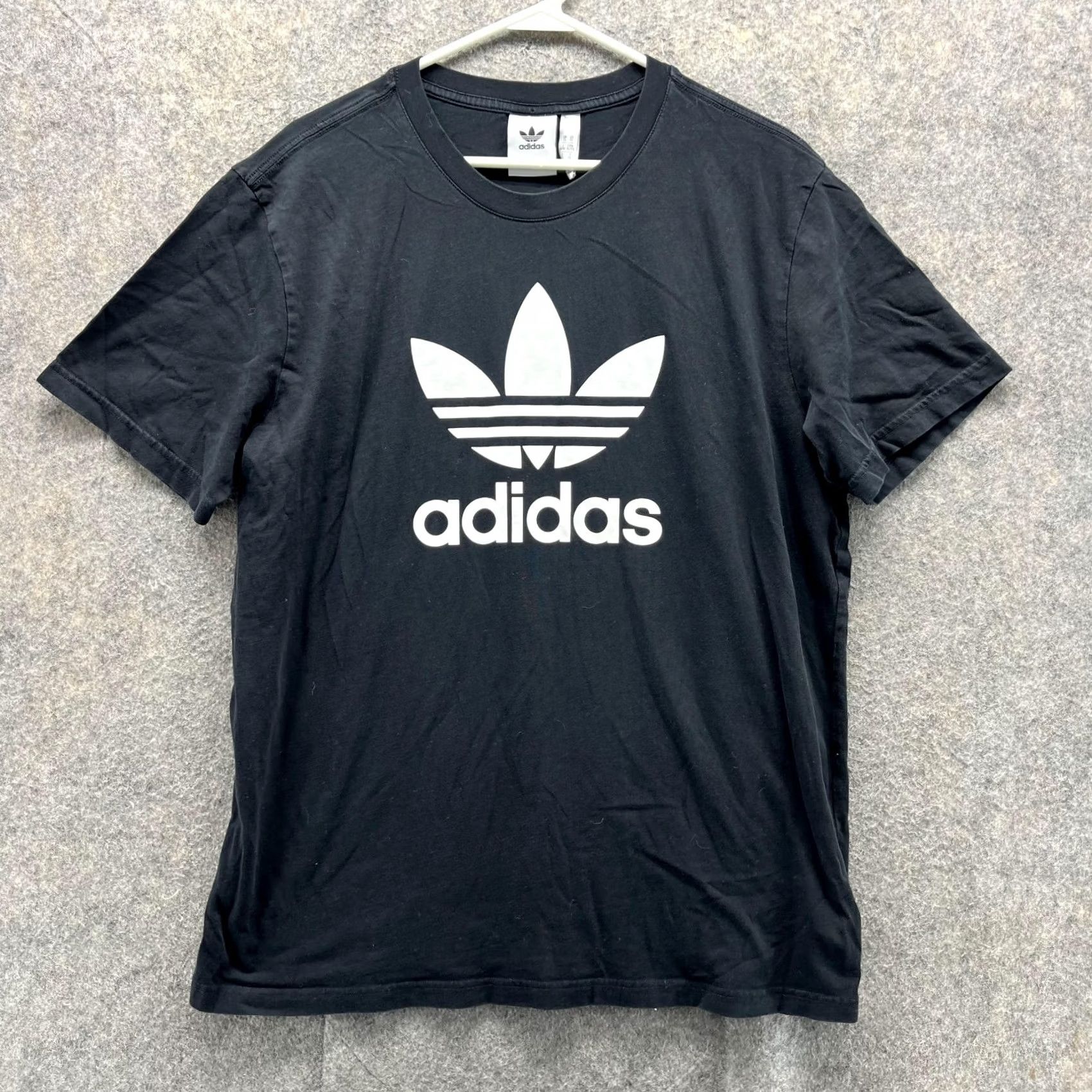 Adidas Adidas Shirt Men XL Black Crewneck Trefoil Logo Short Sleeve T‑Shirt Size US XL / EU 56 / 4 - 2 Thumbnail