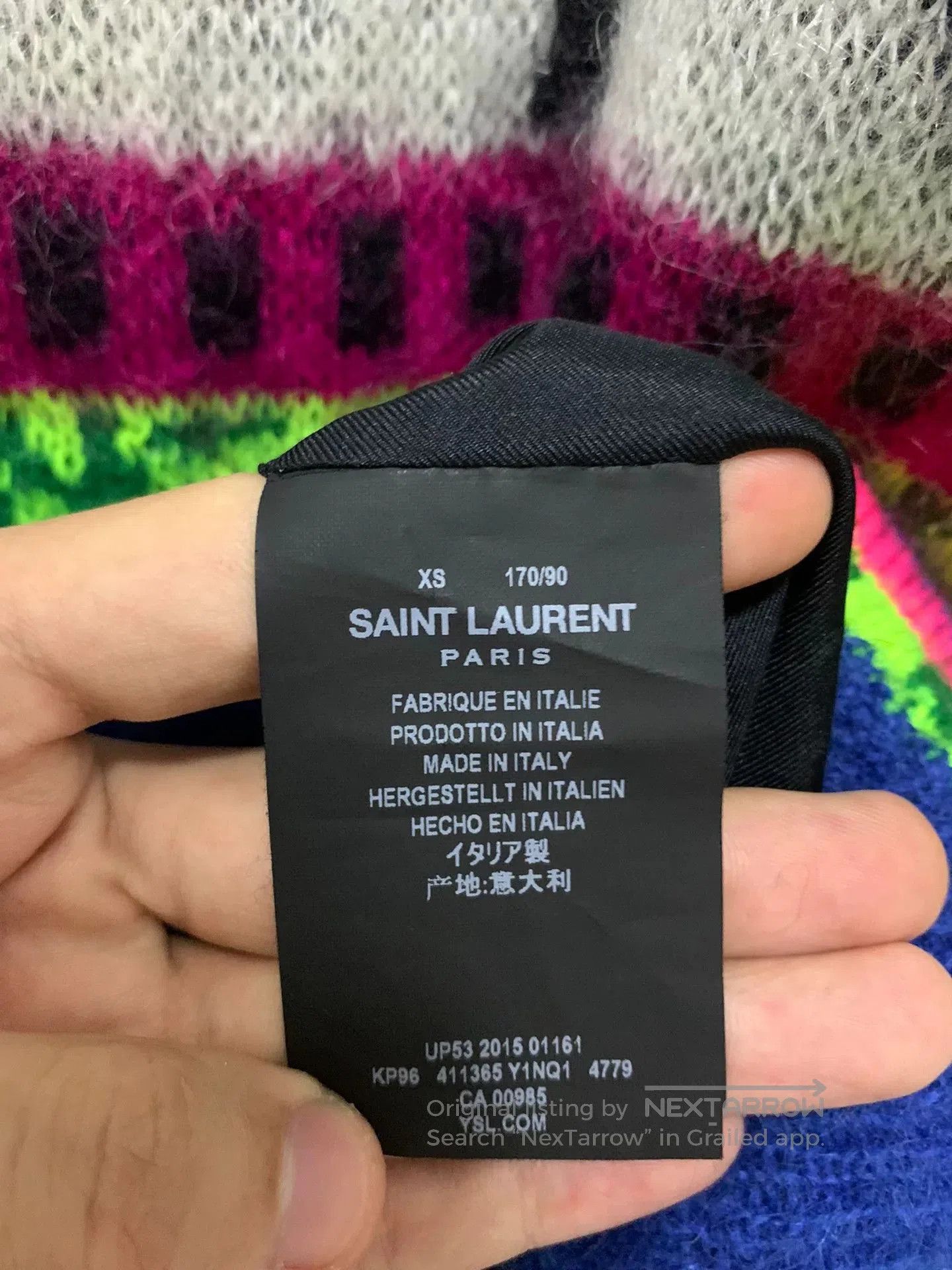 Saint Laurent Paris Saint Laurent Colorful Cardigan Knit Sweater. Size XS / US 0-2 / IT 36-38 - 4 Thumbnail