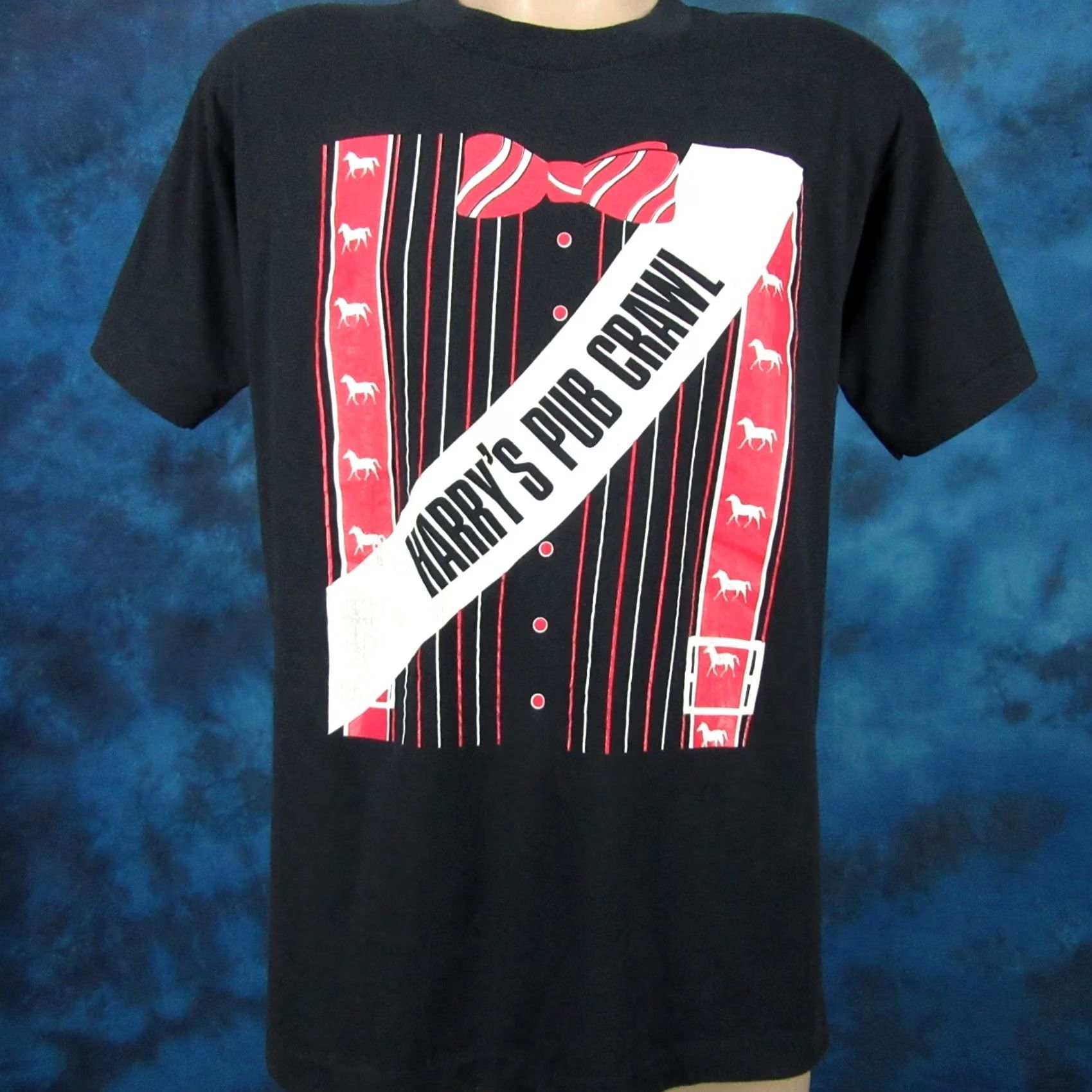 Vintage VINTAGE HARRY'S PUB CRAWL T-Shirt M/L bar beer thin 80s SARATOGA SPRINGS NEW YORK Mens Size US M / EU 48-50 / 2 - 2 Thumbnail