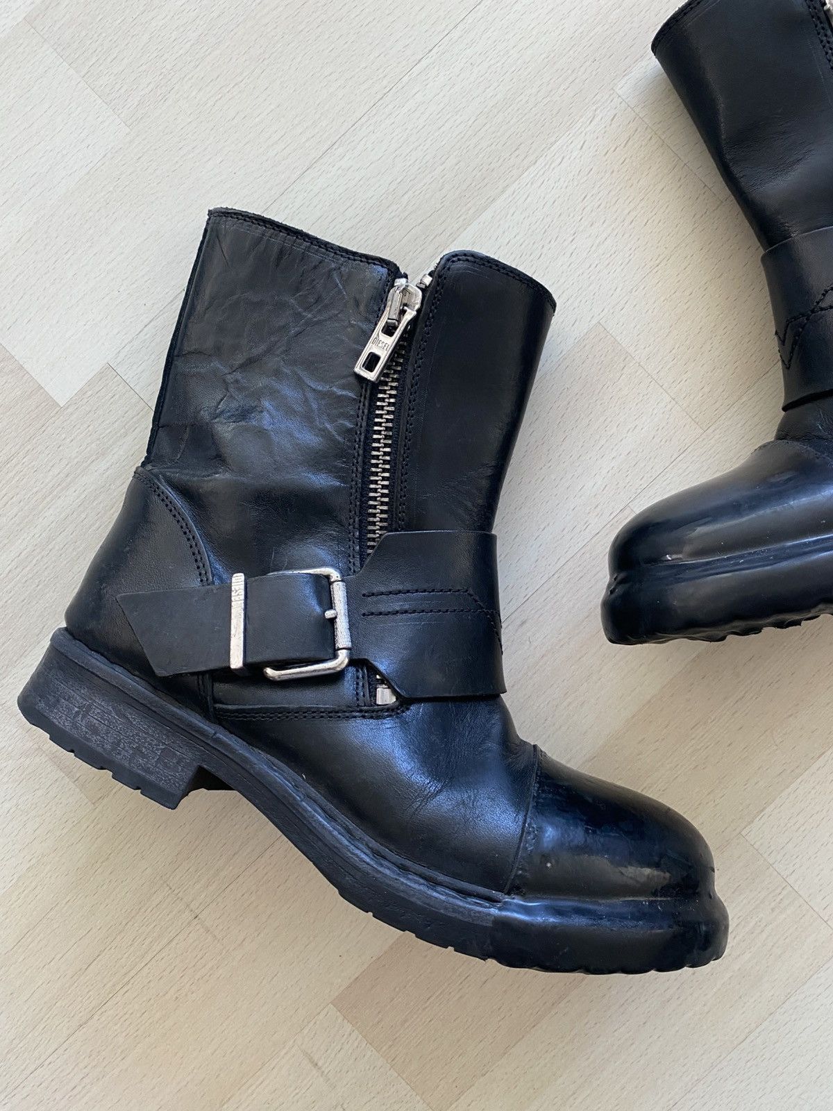 Diesel Diesel Melted Toe Avant-Garde Leather Boots Size US 9 / IT 39 - 3 Thumbnail