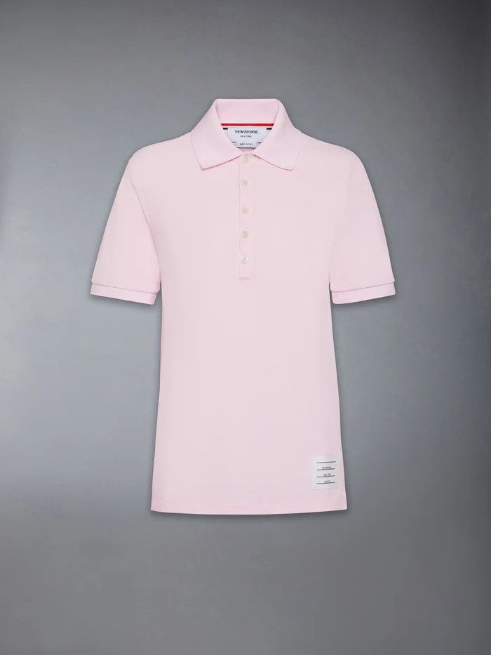 Thom Browne Short Sleeve Rib Cuff Polo W/ Engineered 4 Bar Size S / US 4 / IT 40 - 3 Thumbnail