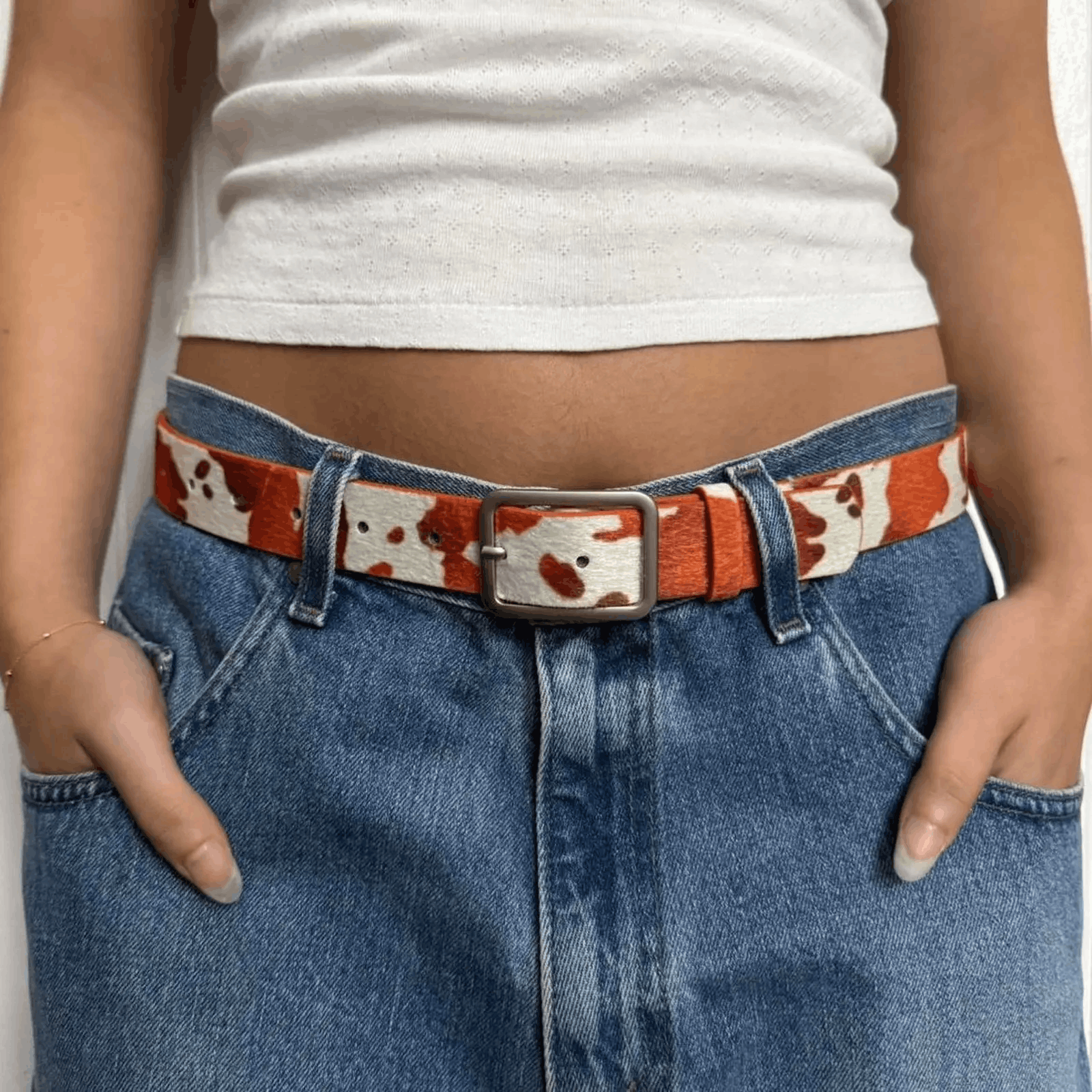 Other Cowhide print fur orange and white MENS1 Size ONE SIZE - 4 Thumbnail