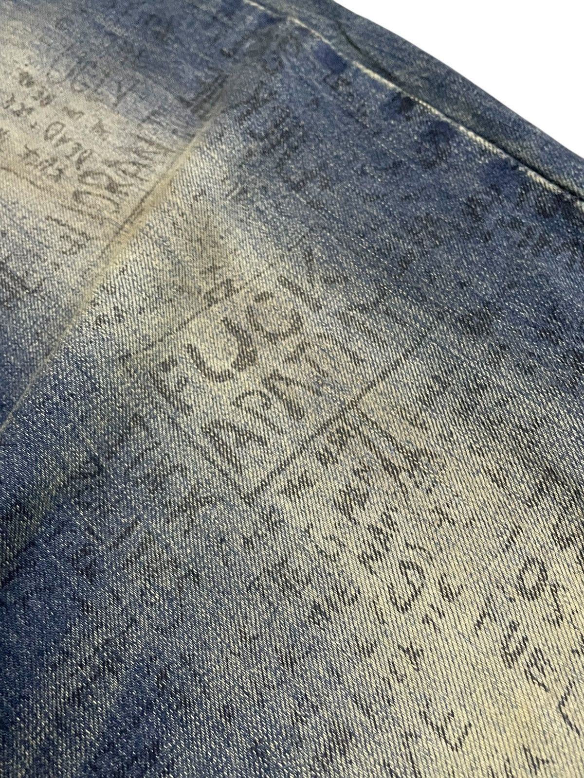 GOSTAR DE FUGA × Hysteric Glamour × Japanese Brand TuoGu Poems Muddy Wash Embroidered Jeans Size US 30 / EU 46 - 10 Thumbnail