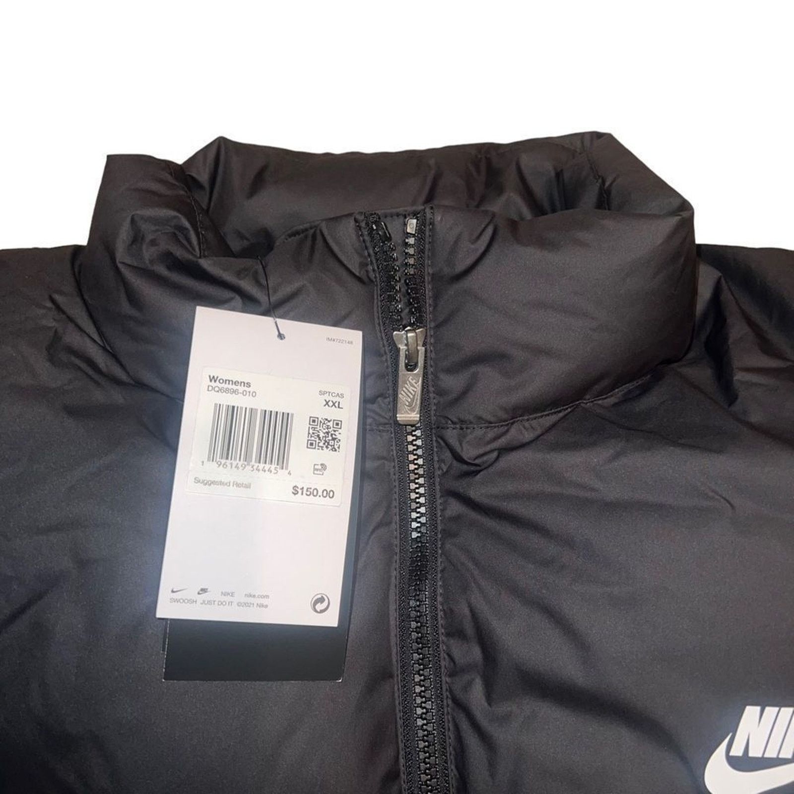 Nike NWT Nike Therma-FIT Windrunner Puffer Vest Womens 2XL Black Size XXL / US 16-18 / IT 52-54 - 4 Thumbnail