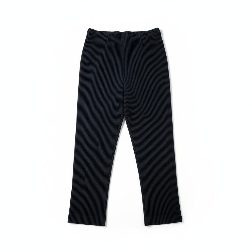 Homme Plisse Issey Miyake HOMME PLISSÉ ISSEY MIYAKE Black Basics Trousers Size US 30 / EU 46 - 4 Thumbnail