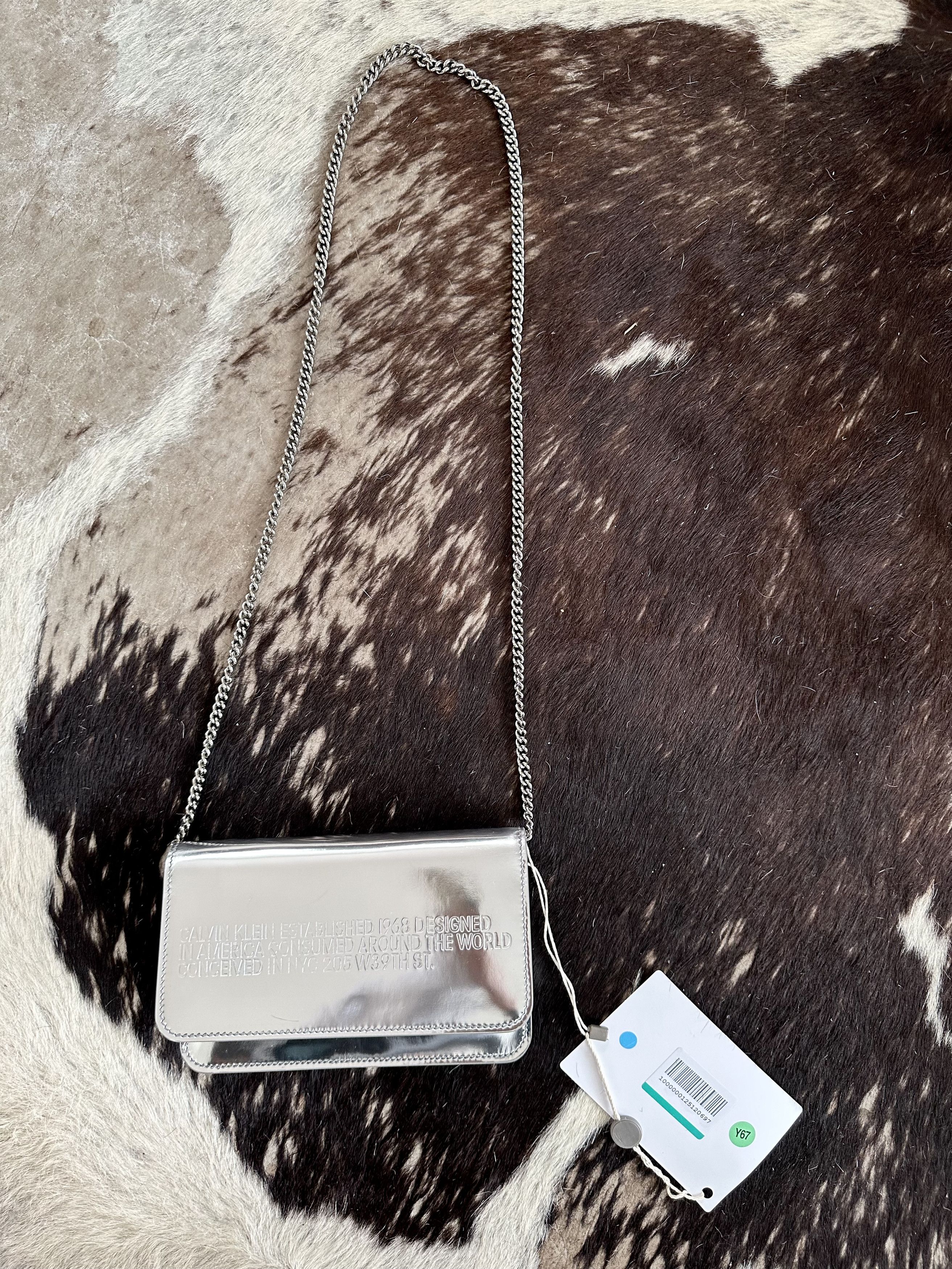 Calvin Klein 205W39NYC × Raf Simons SILVER LOGO EMBOSSED MINI CROSSBODY BAG Size ONE SIZE - 9 Thumbnail