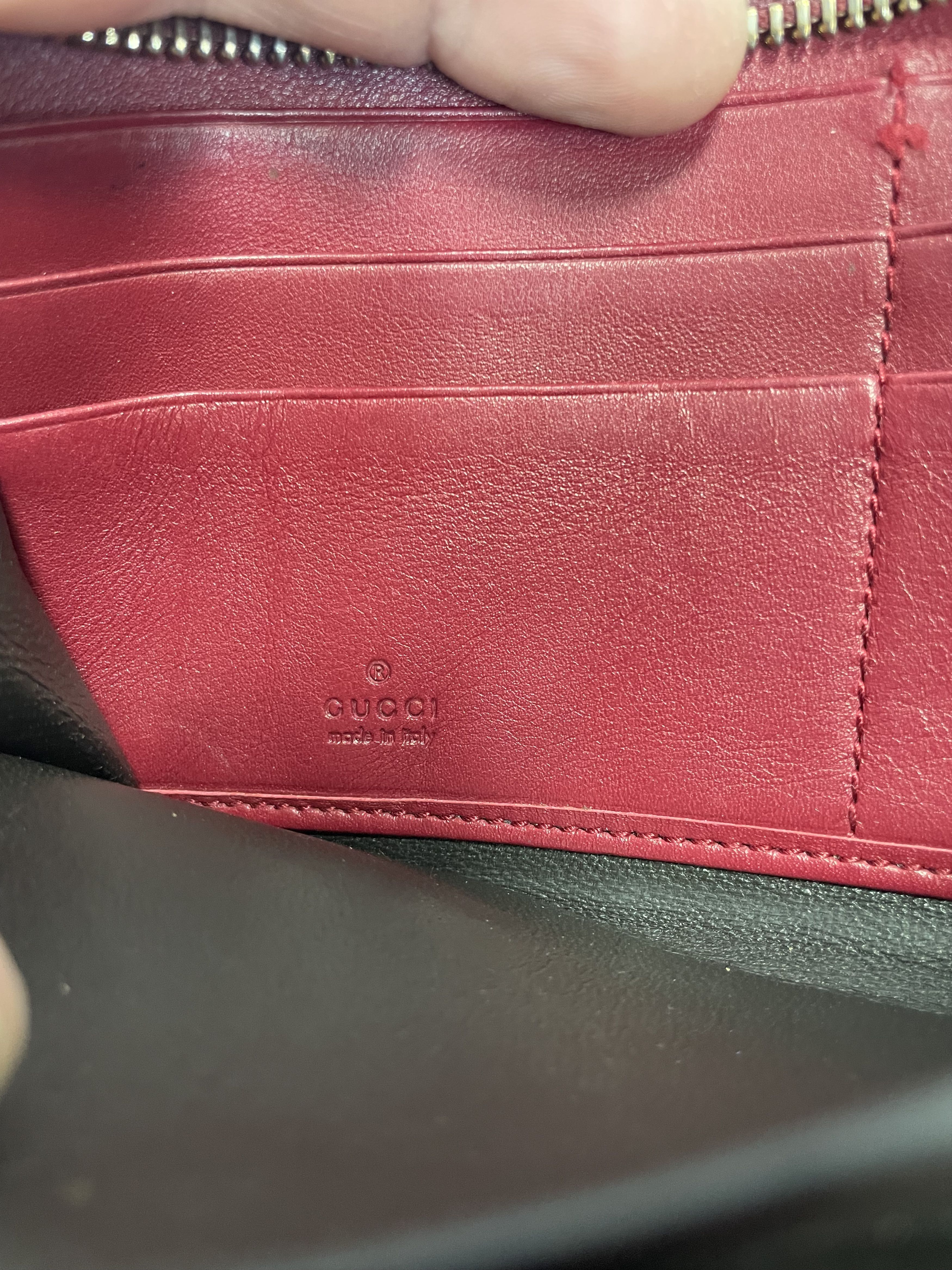 Gucci Gucci leather wallet in bordeaux Size ONE SIZE - 9 Thumbnail