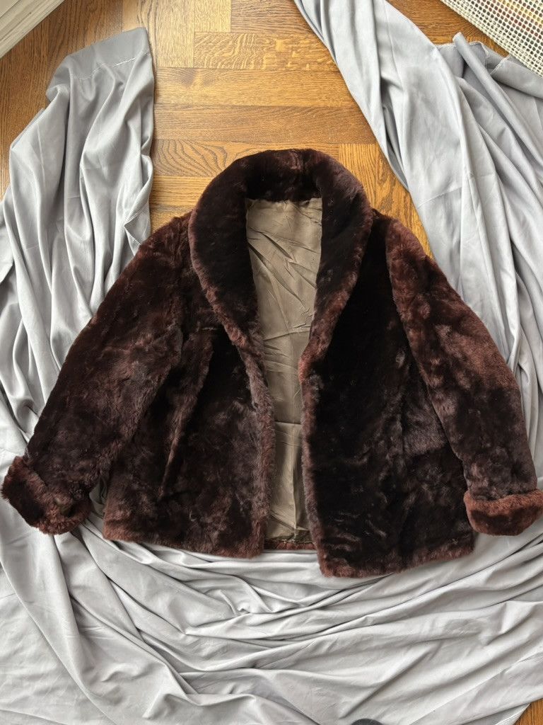 Vintage 1950s Fur Coat Vintage Sheared Beaver Overcoat Cropped Mob Size US S / EU 44-46 / 1 - 17 Thumbnail